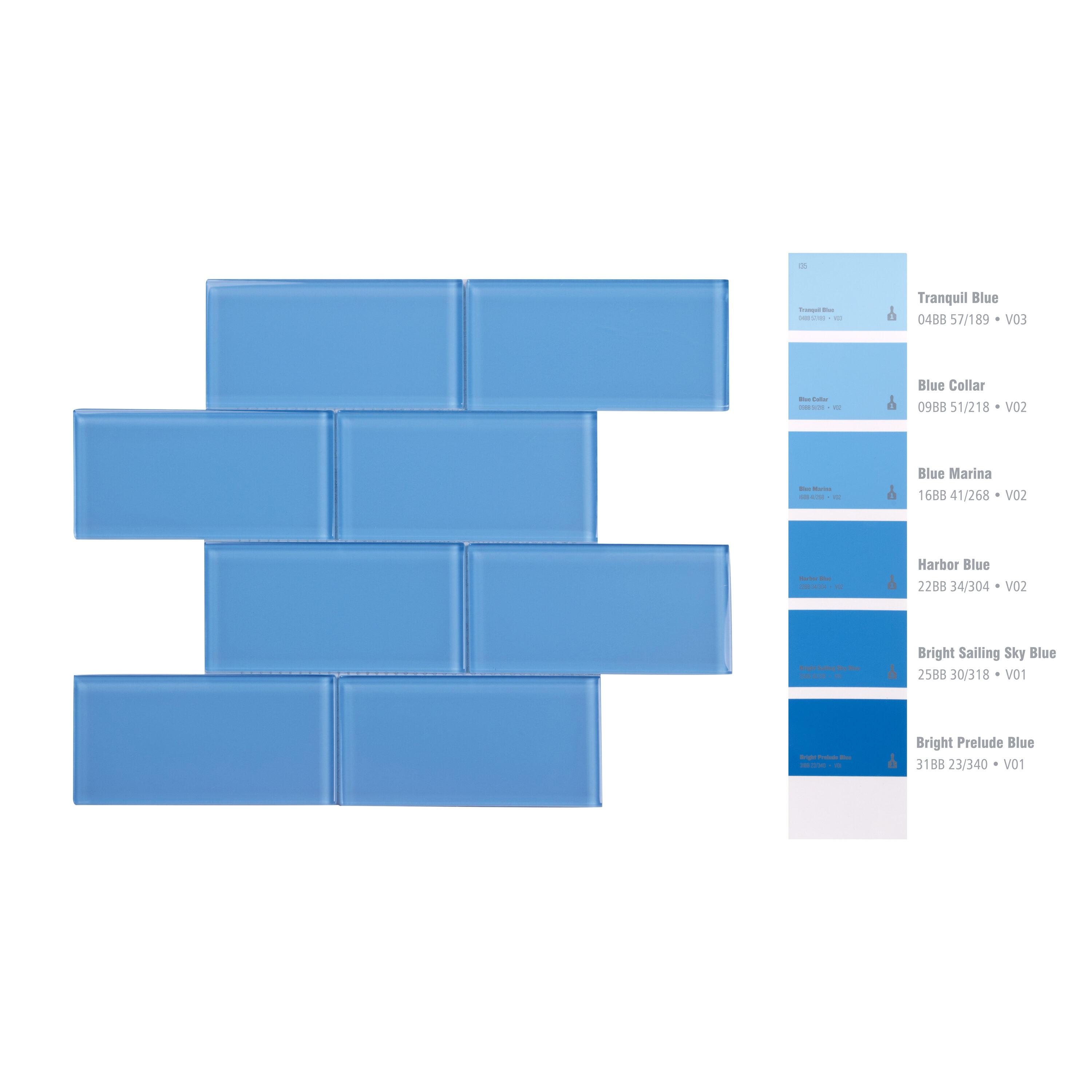 Premium 3" x 6" Straight Edge Glass Mosaic Subway Tile