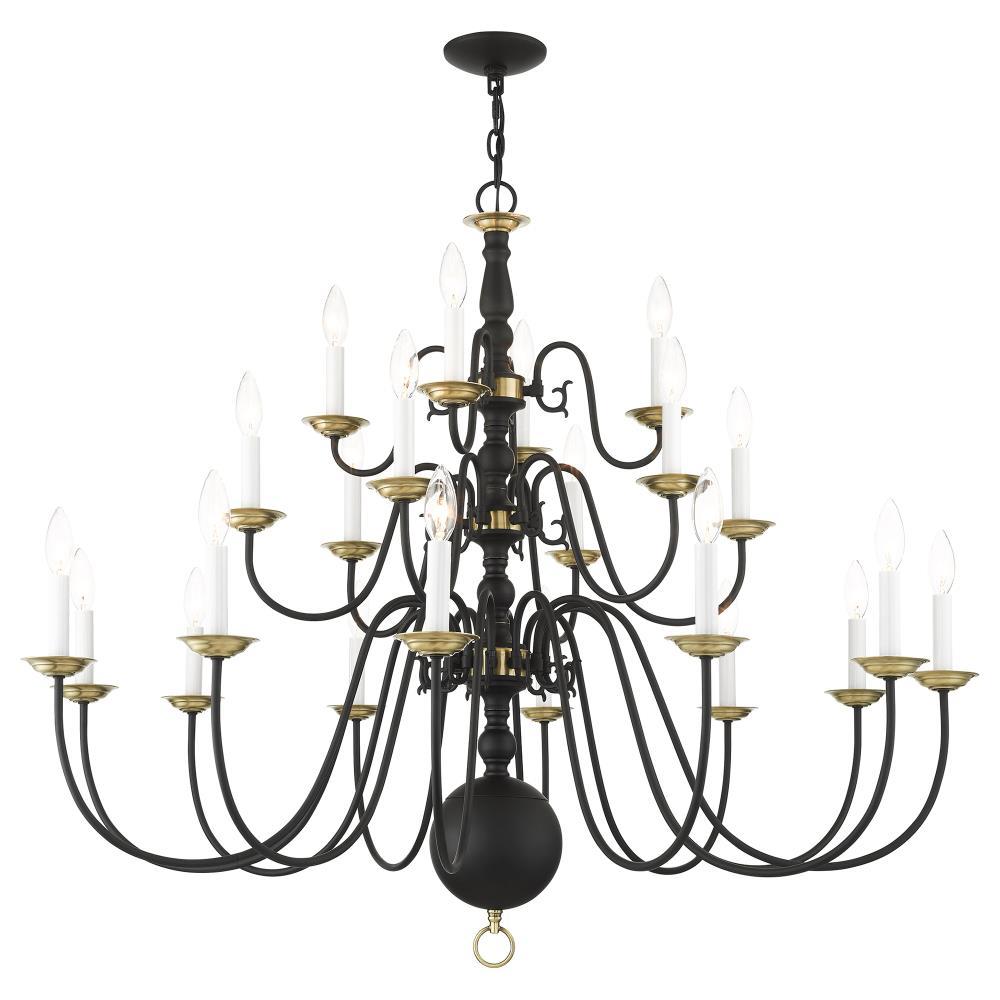 Livex Lighting Williamsburgh 22 - Light Chandelier in  Black