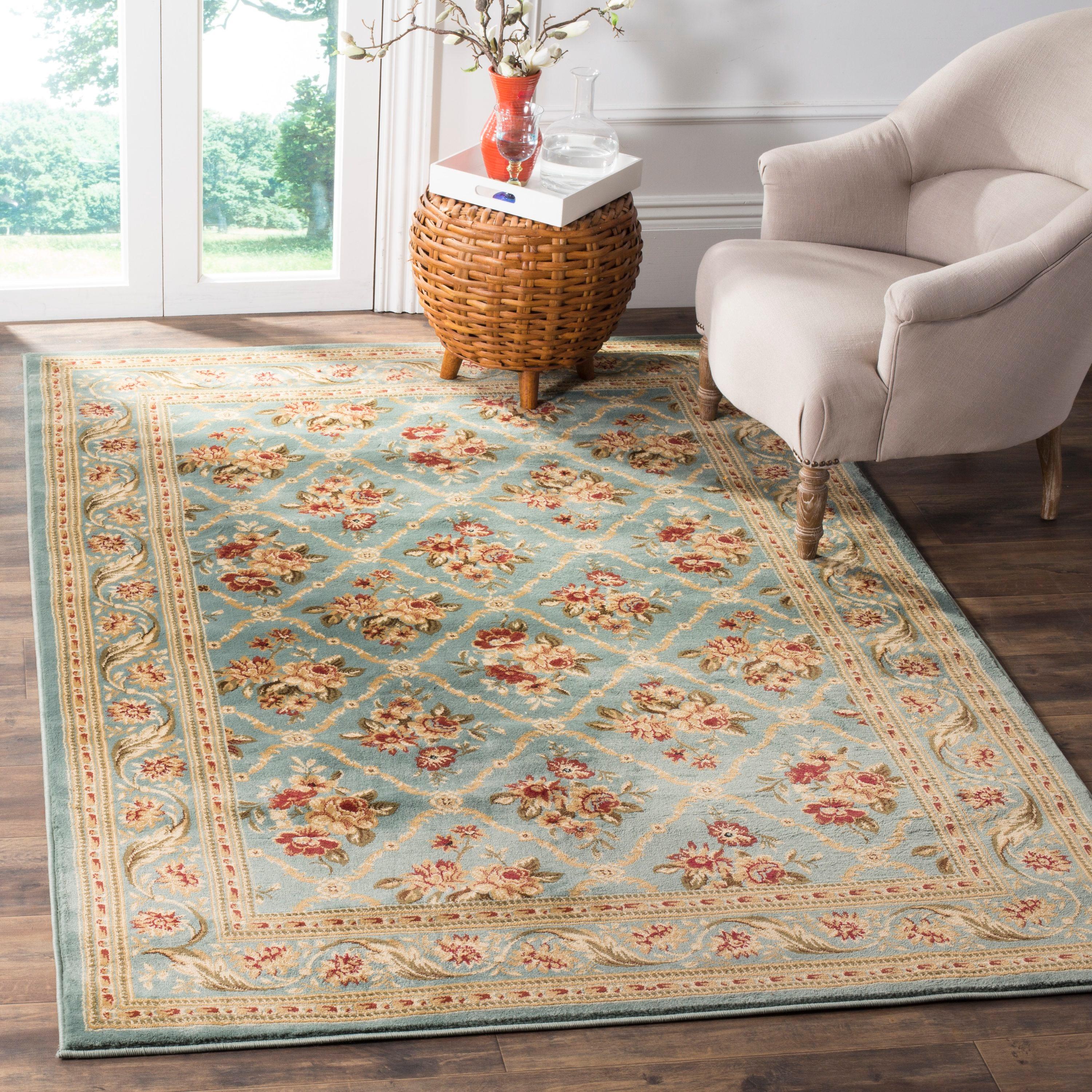 Lyndhurst LNH556 Power Loomed Area Rug - Blue/Blue - 5'3"x7'6" - Safavieh.