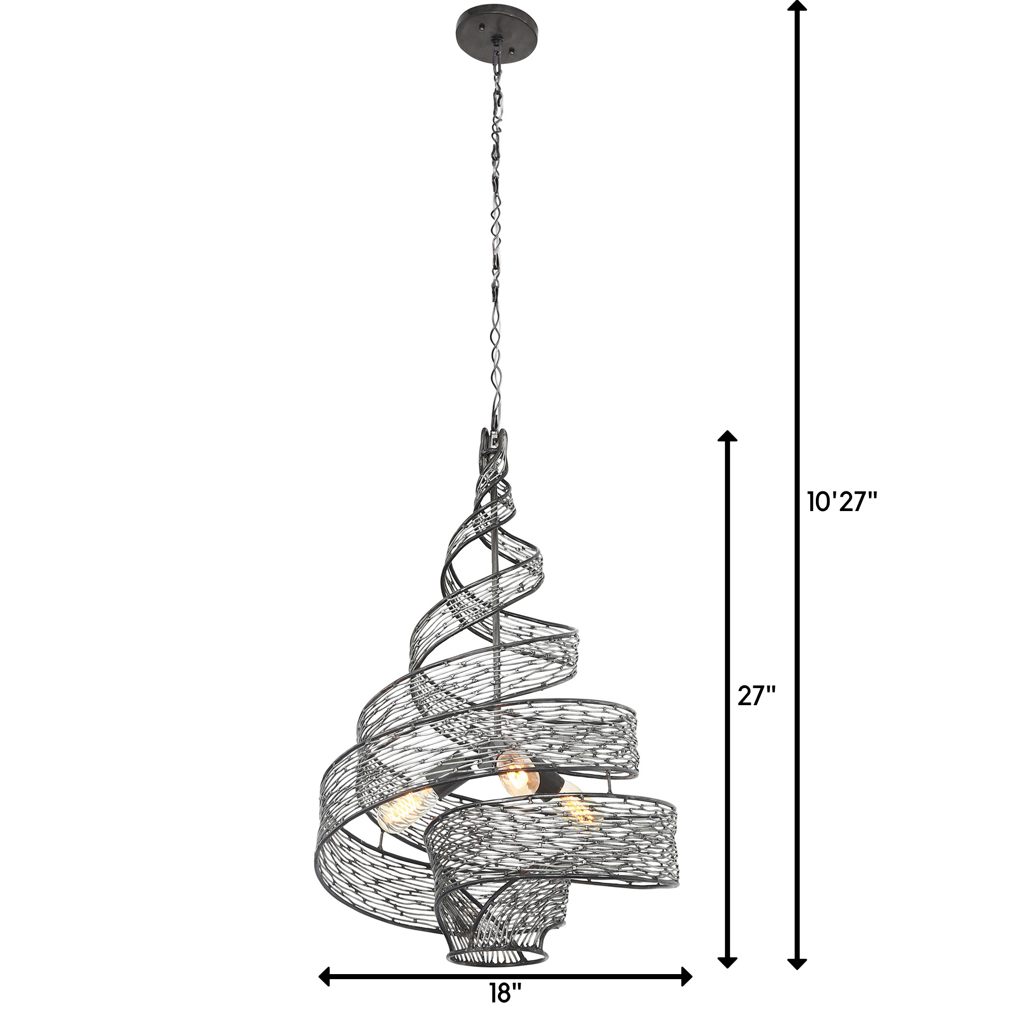 240P03SL-Varaluz Lighting-Flow - Three Light Medium Pendant-Steel Finish