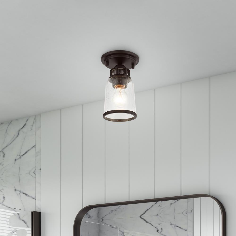 Livex Lighting Lawrenceville 1 - Light Flush Mount in  Bronze