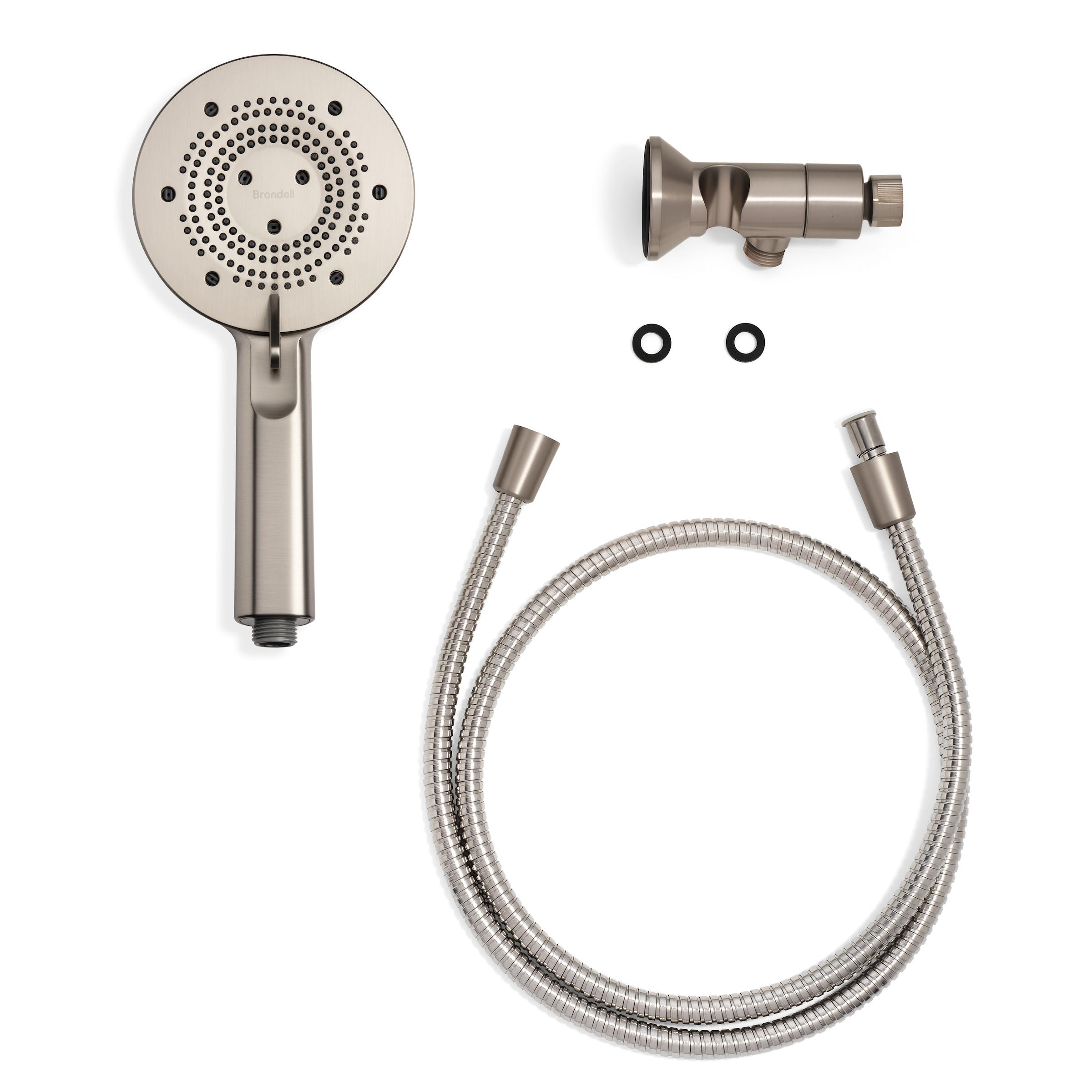 Brondell NE80-HSHNBB-BN Nebia Yuba 5-Setting Handshower with HaloNetic Docking System 1.5 gpm