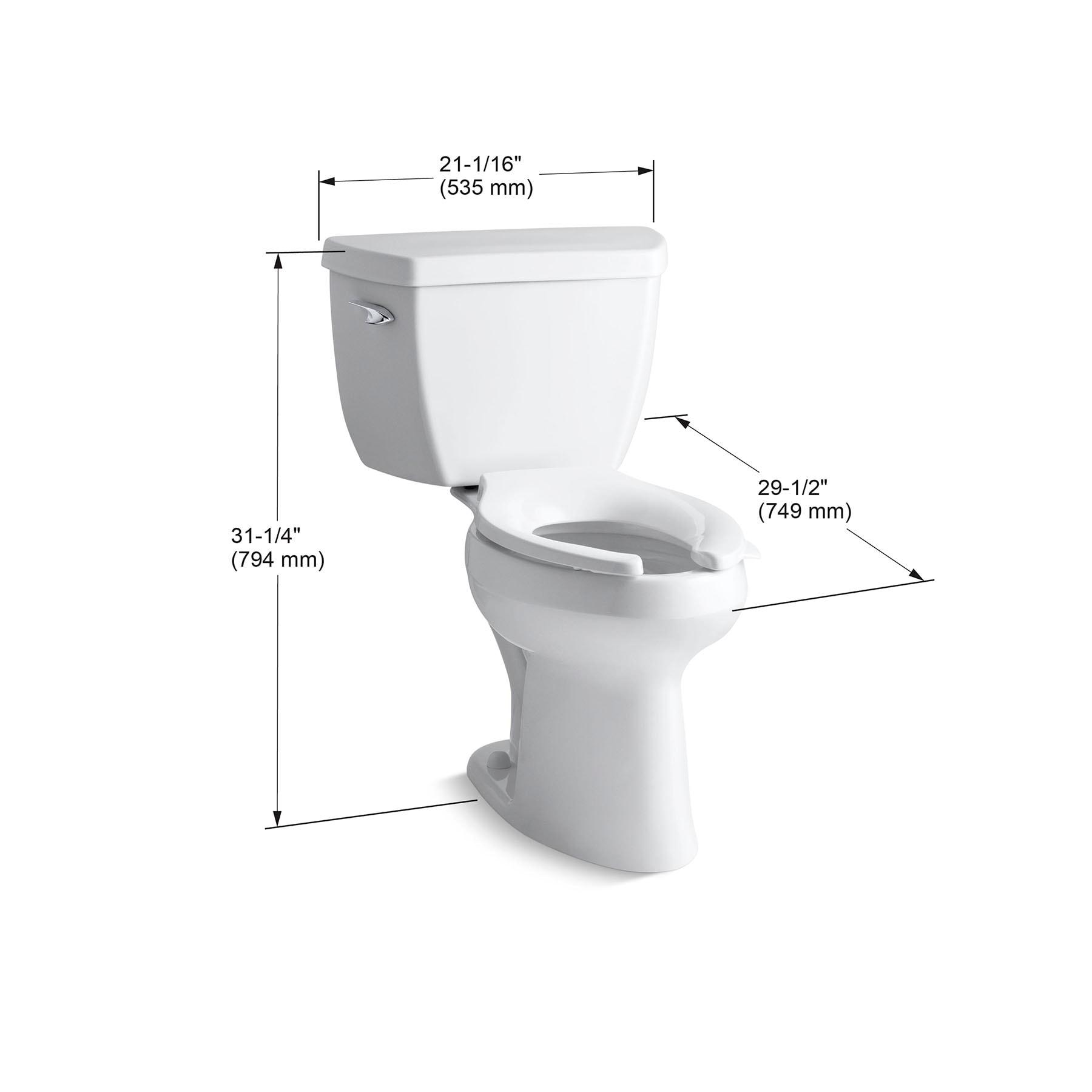 Highline Two-Piece Elongated 1.6 GPF Toilet with Pressure Lite Flush and Left-Hand Trip Lever