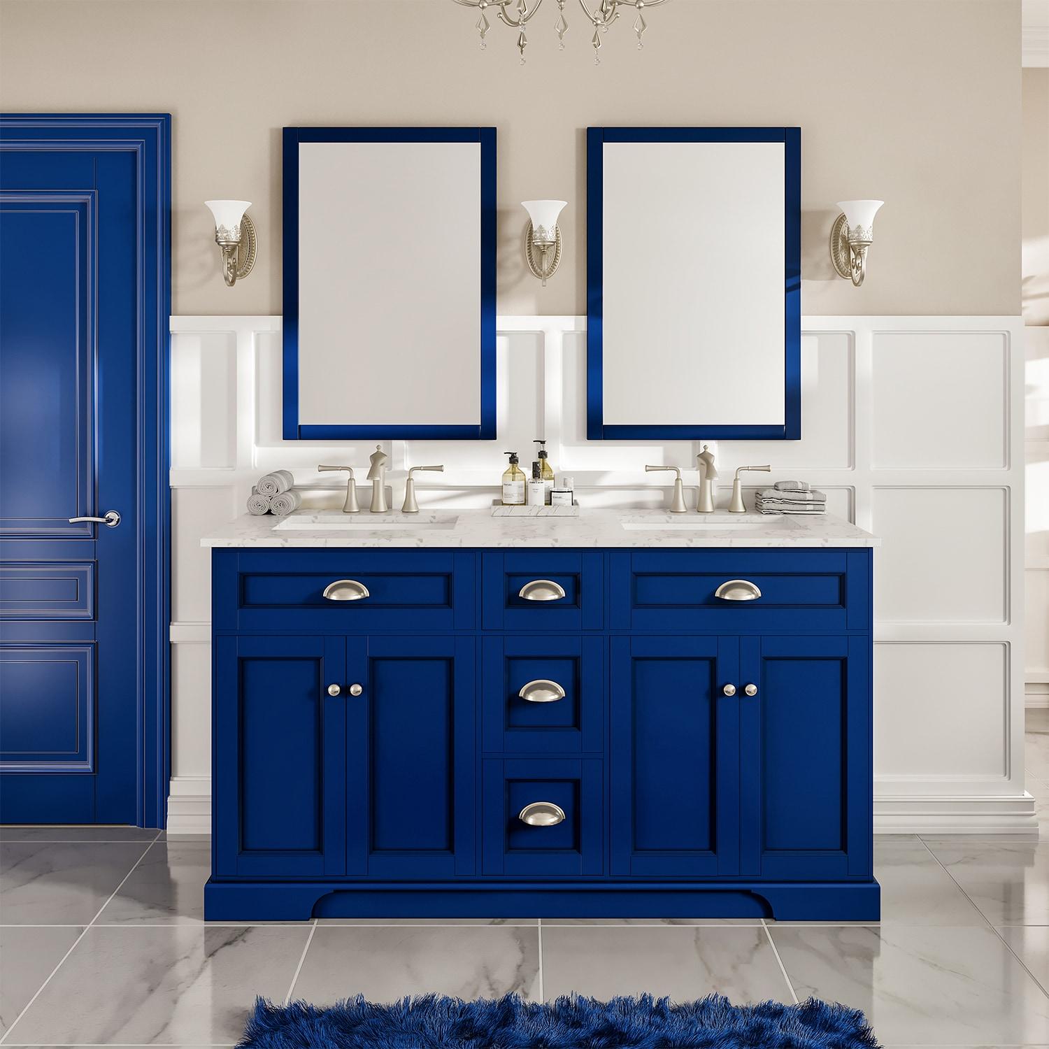 Eviva Epic Transitional Blue Bathroom Vanity