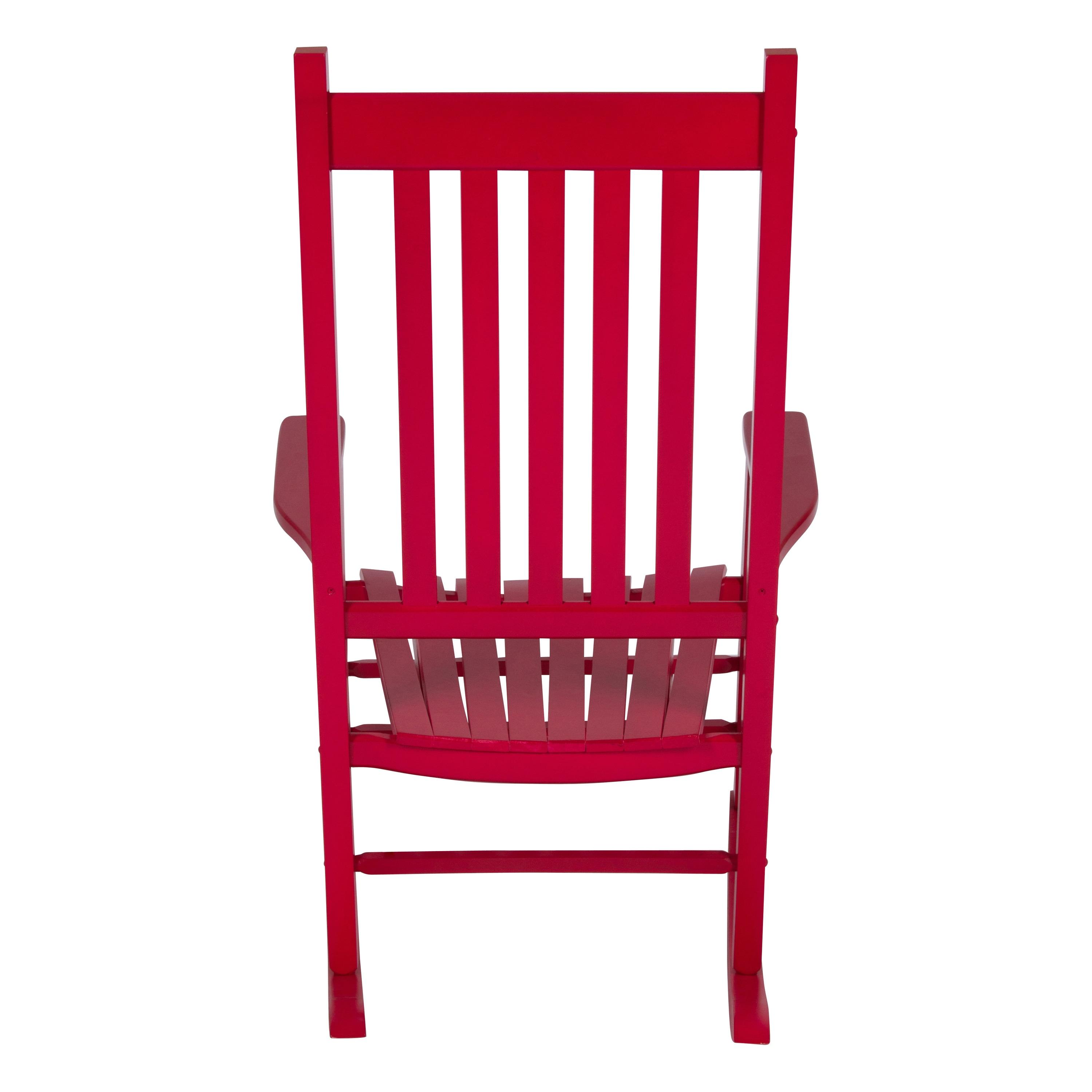 Shine Company Vermont Hardwood Outdoor Porch Patio Rocker Chair, Chili Pepper