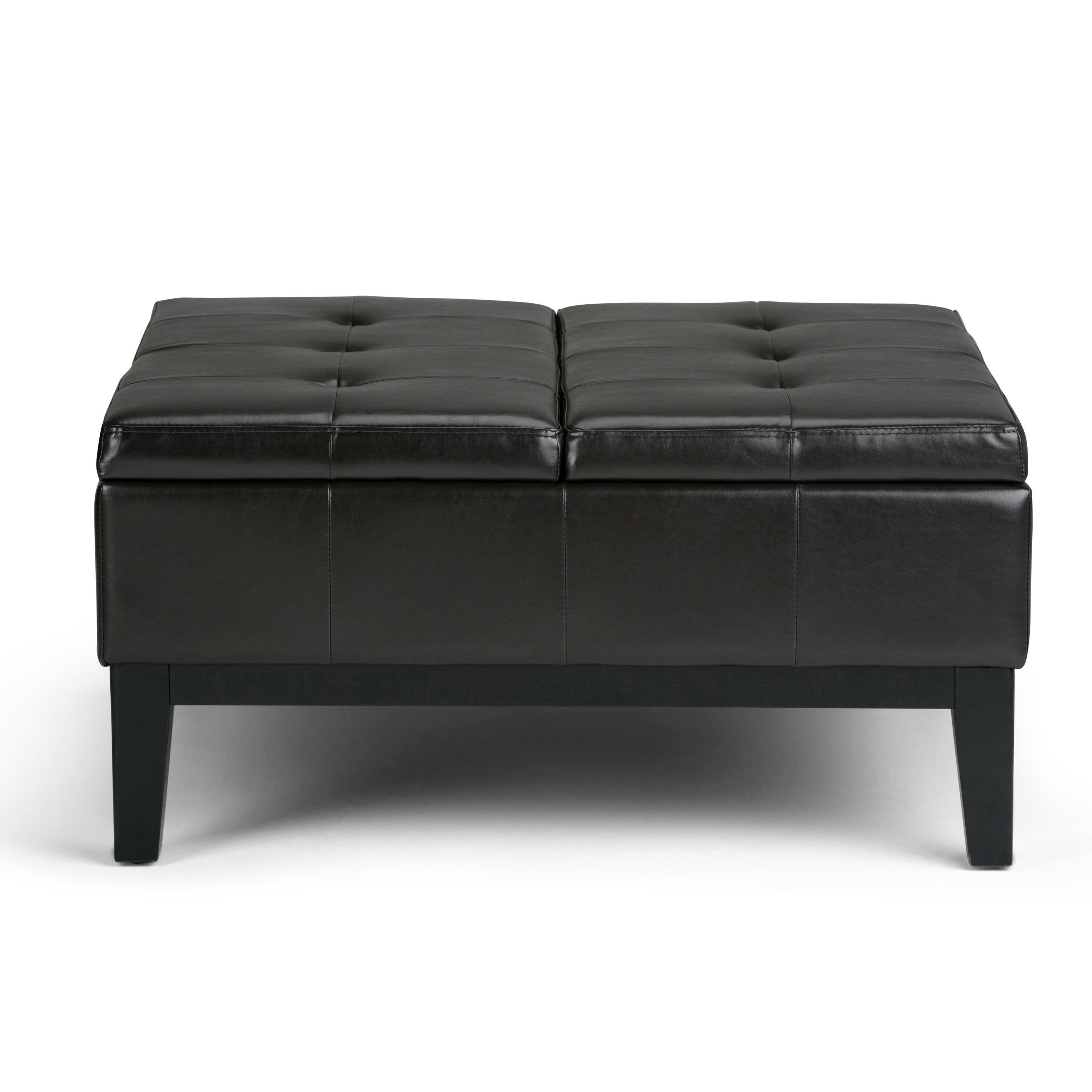 Dover Faux Leather Ottoman