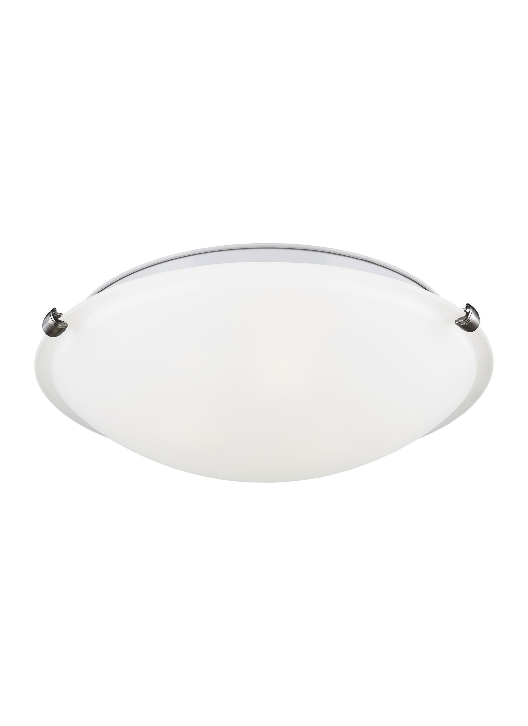 Clip Ceiling Flush Mount Collection 14-Watt Brushed Nickel Integrated LED Flush Mount
