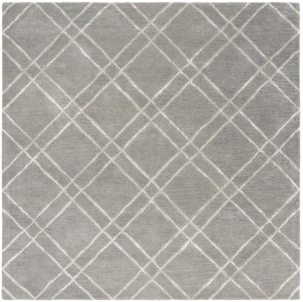 Himalaya HIM901 Hand Tufted Area Rug - Grey/Silver - 6'x6' - Safavieh.