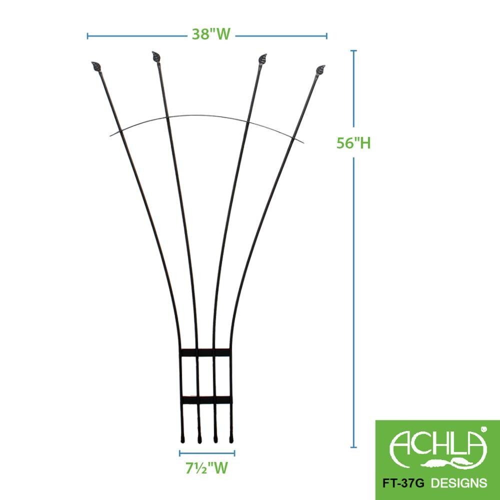 Achla  38''W X 56''H Iron Fan Trellis I