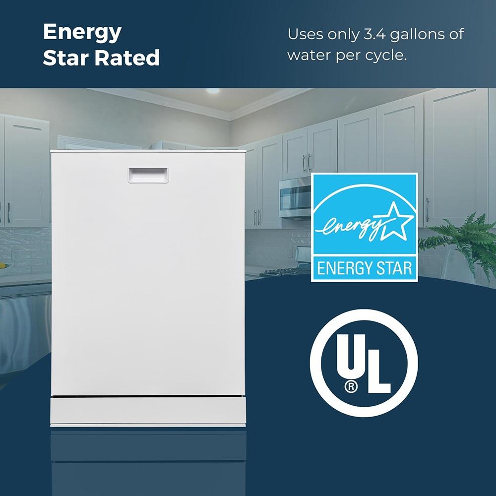 Equator 24 in Dishwasher Top Control 3 Rack 15 place 3.4g QUIET 51 dB 110V EStar