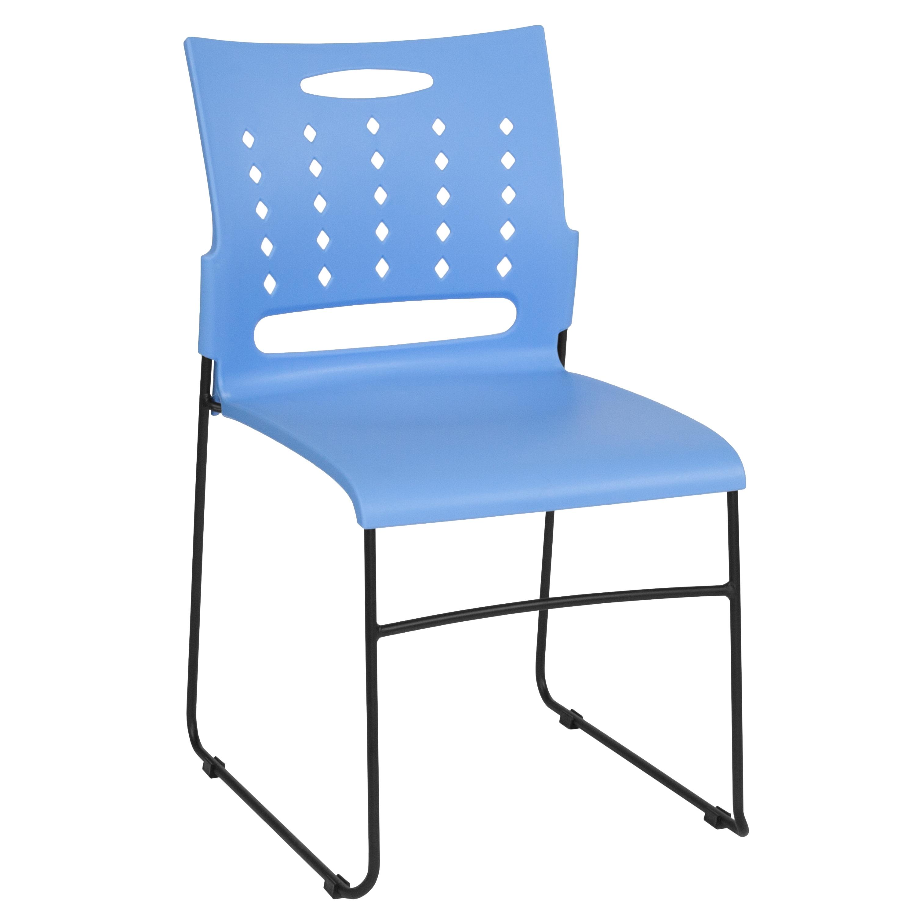 881 lb. Capacity Sled Base Stack Chair with Carry Handle and Air-Vent Back