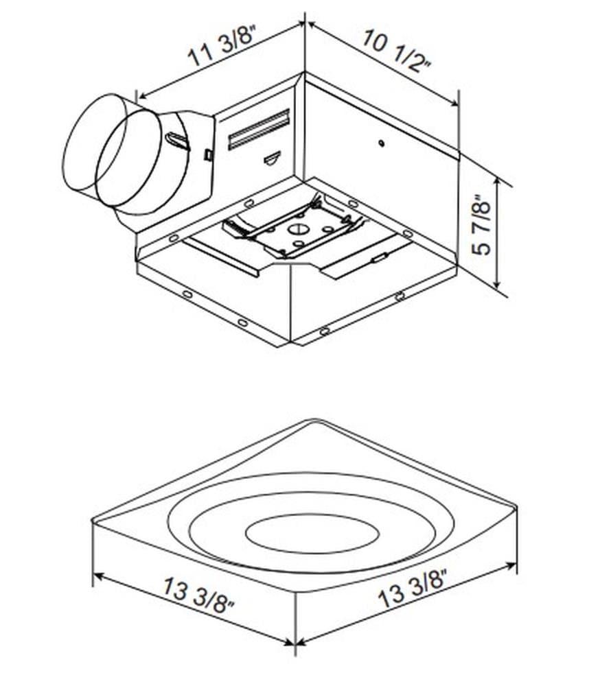 SlimFit 120 CFM Bathroom Fan