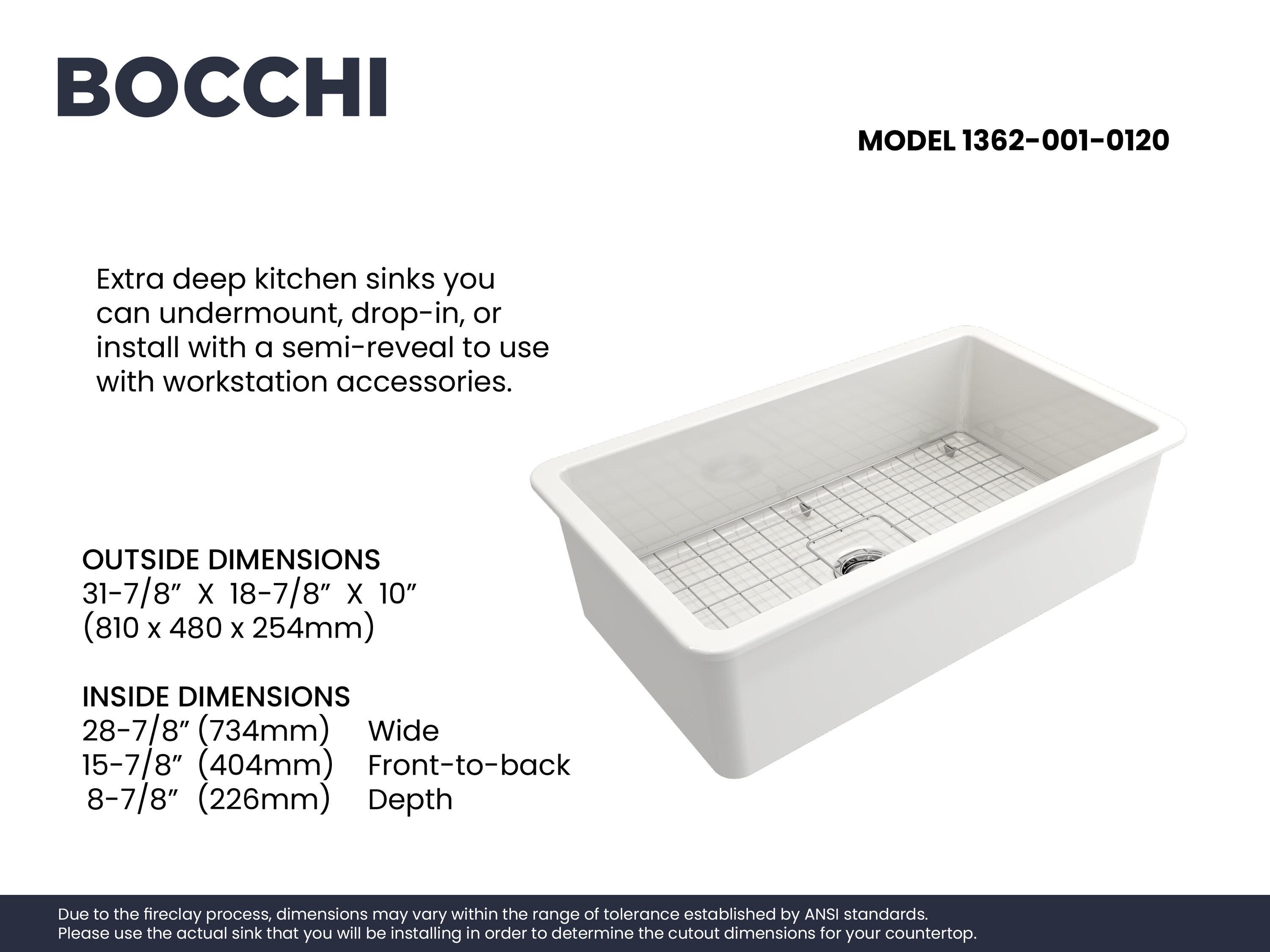 Sotto 32'' L Undermount Fireclay Kitchen Sink