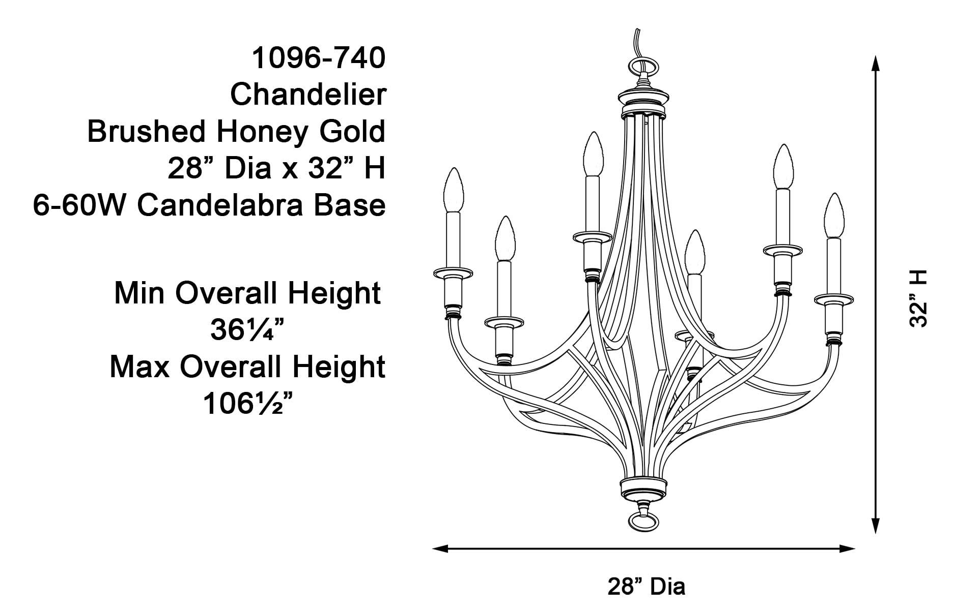 Minka Lavery Brushed Honey Gold Chandelier 28" Wide Modern 6-Light Fixture for Dining Room House Foyer Kitchen Entryway Bedroom
