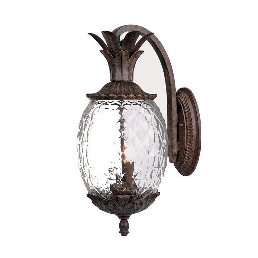 Black Dimmable Glass Lantern Wall Light