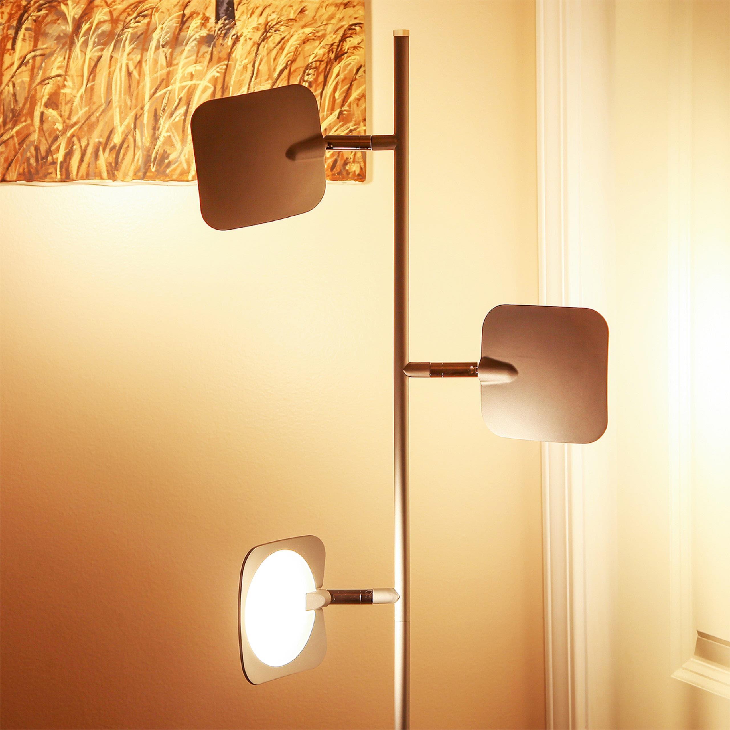 Brightech Tree Industrial LED 3-Way Dimming Floor Lamp with 3 Adjustable Spot Lights