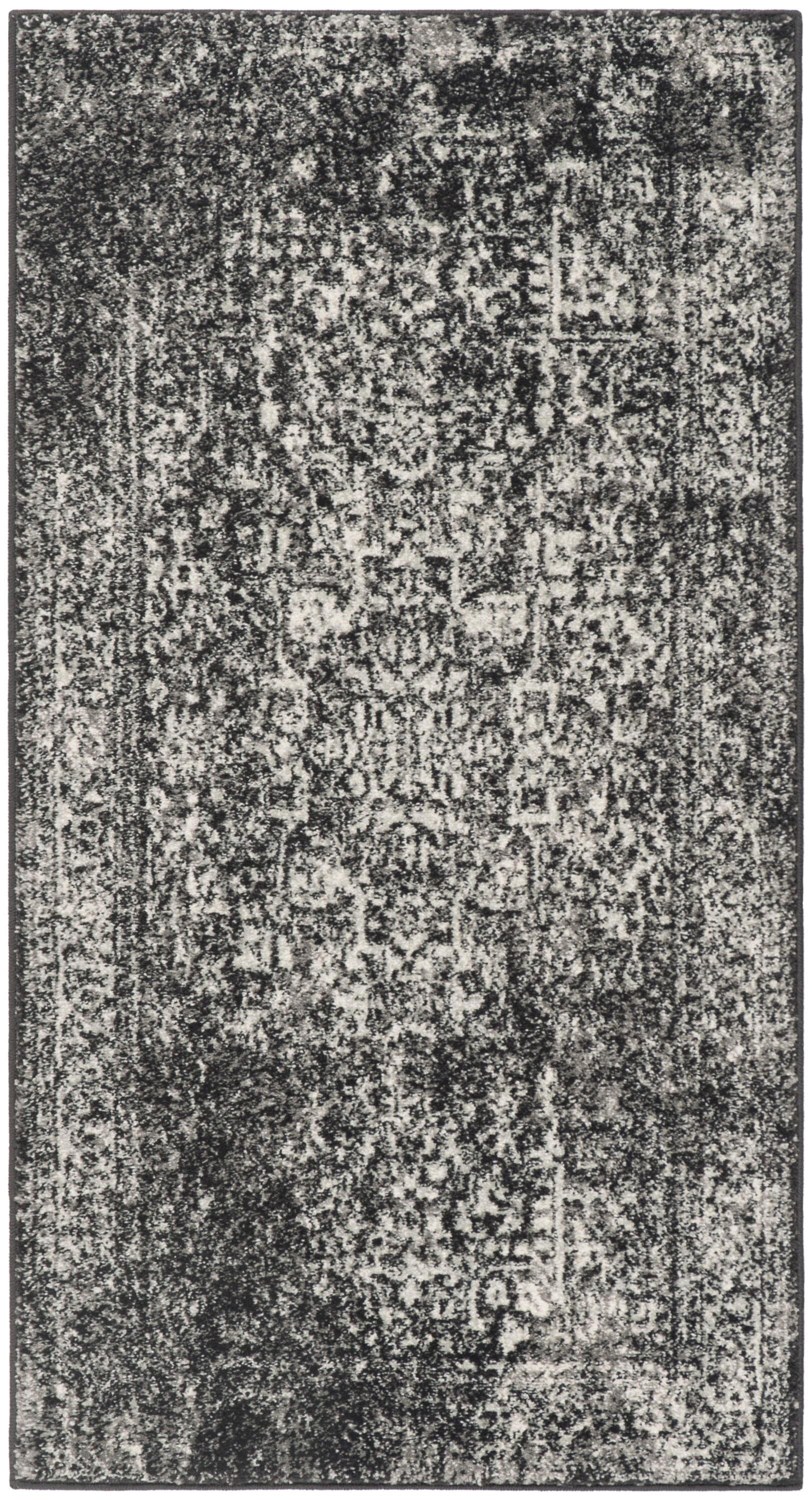 Evoke EVK256 Power Loomed Accent Rug - Black/Grey - 2'2"x4' - Safavieh.