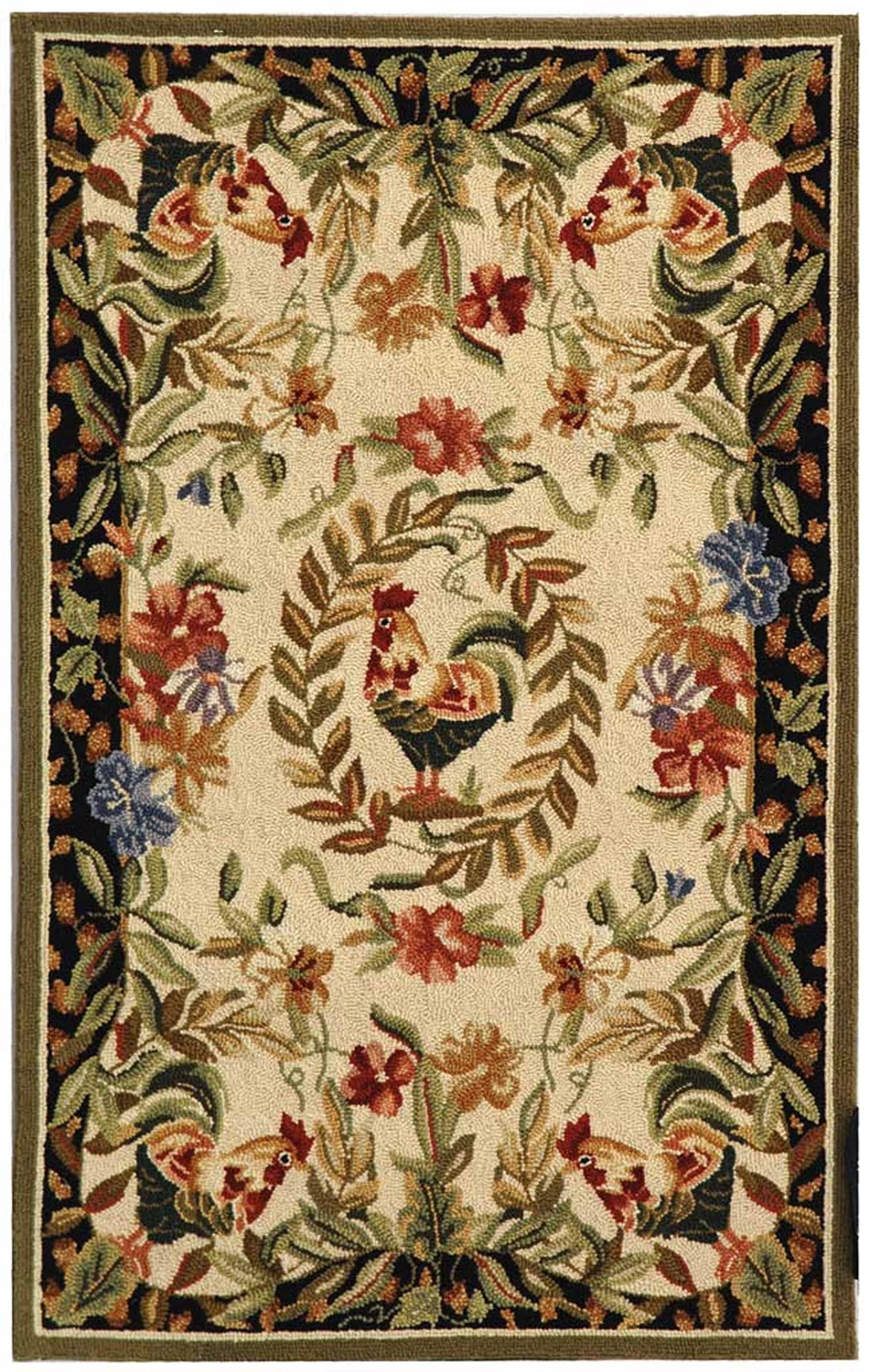 Chelsea HK92 Handmade Accent Rug - 2'6"x4' - Creme/Black - Safavieh