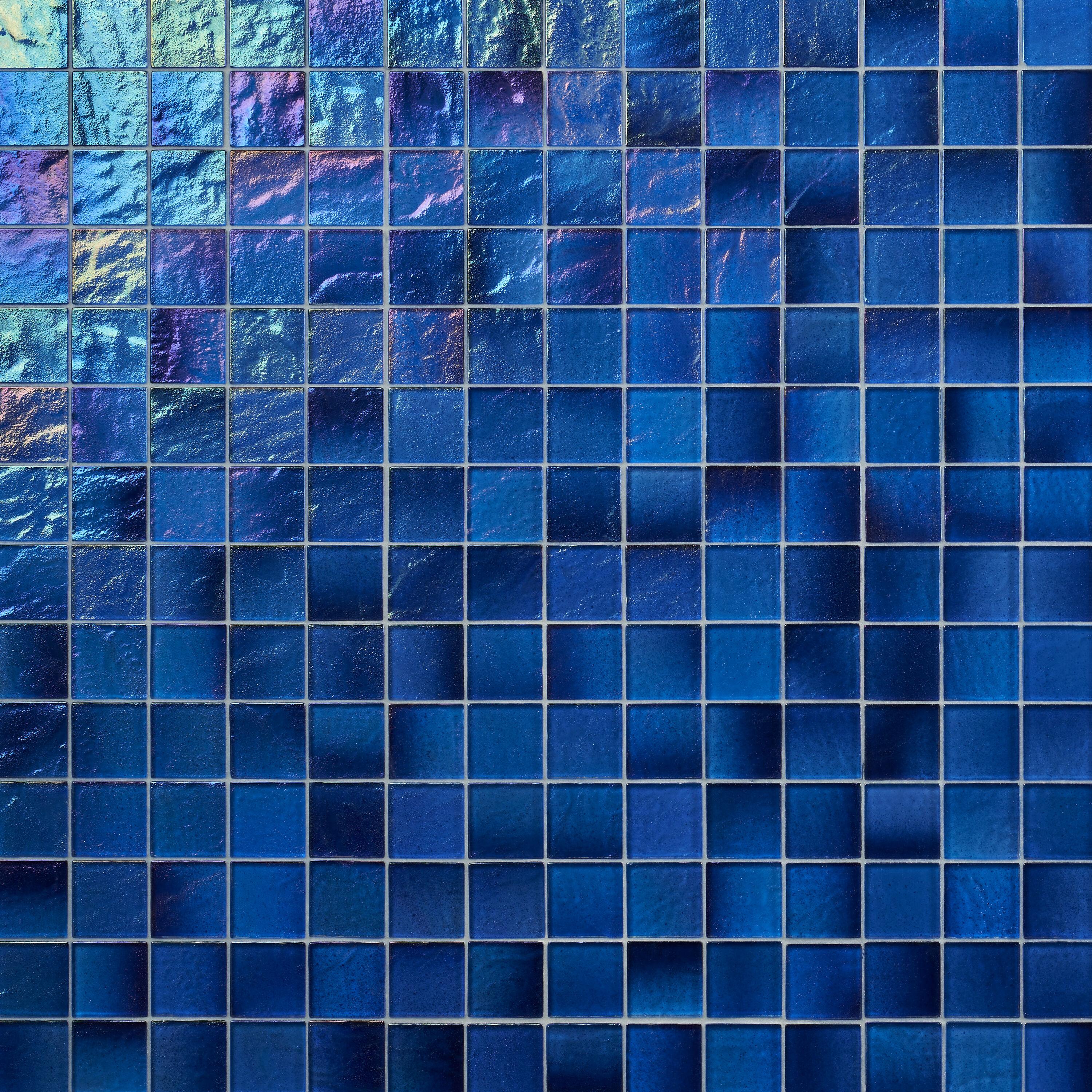 Speckle 11.73" x 11.73" Iridescent 2" Squares Glass Mosaic Wall Tile (0.95 Sq. Ft. / Sheet)