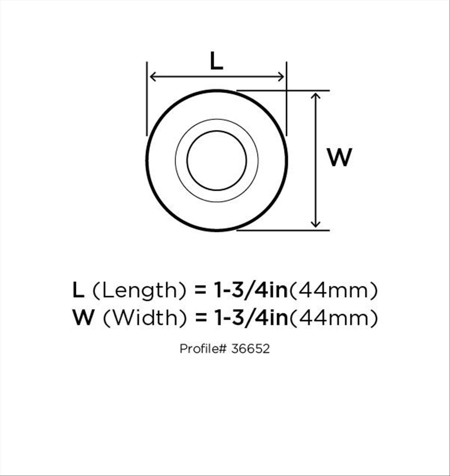 Amerock Glacio 1-3/4 inch (44mm) Diameter Clear/Satin Nickel Cabinet Knob