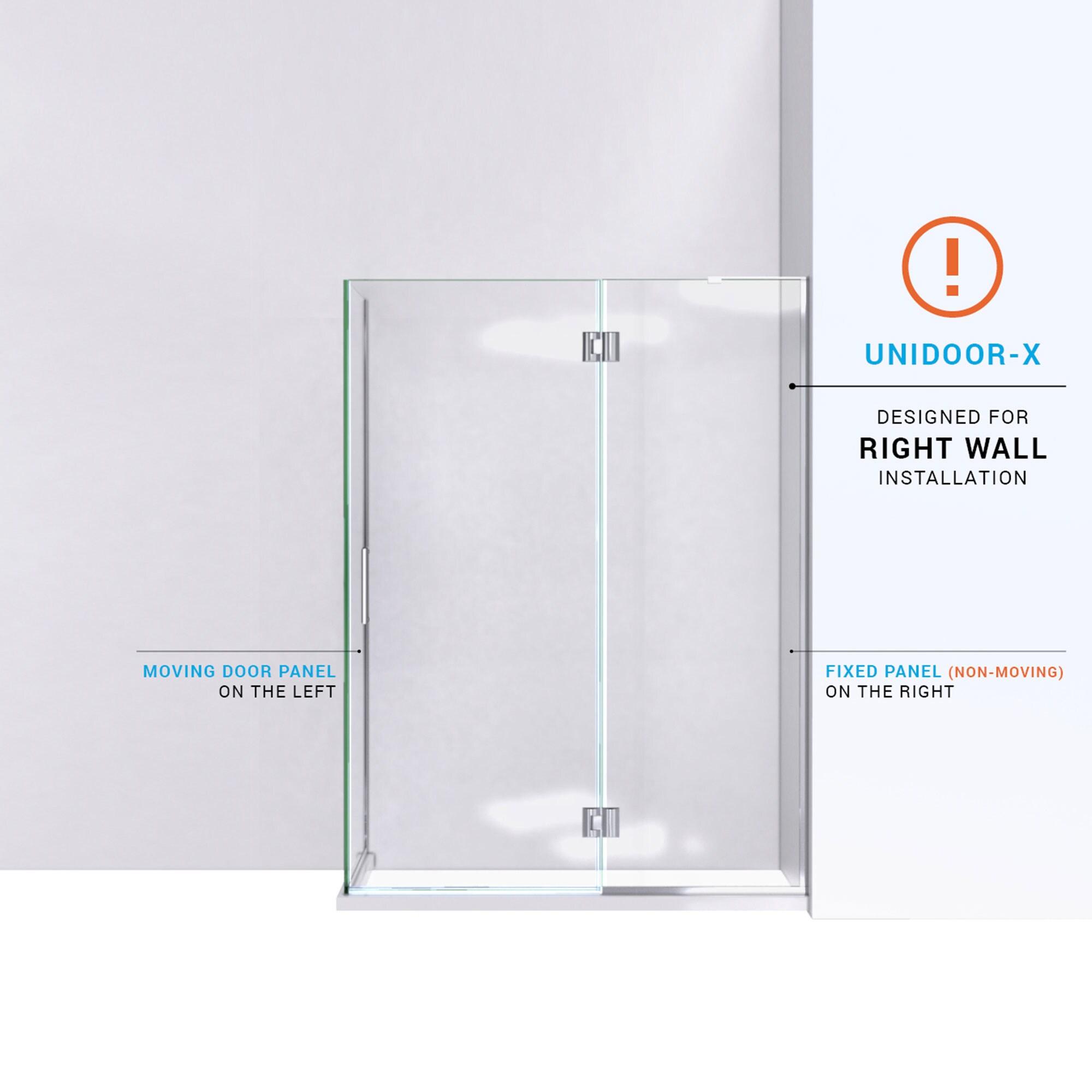 Unidoor-X 48.38" x 72" Rectangle Hinged Shower Enclosure
