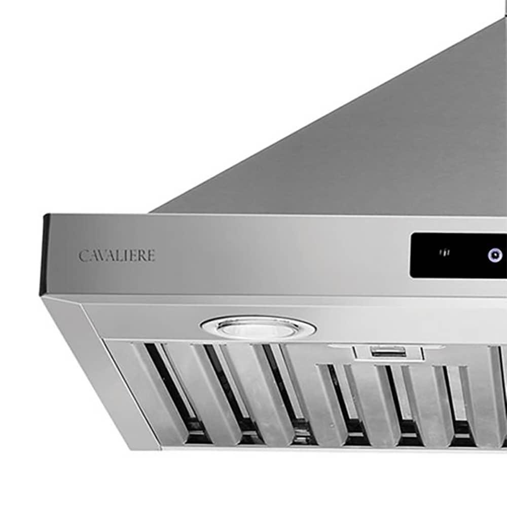 CAVALIERE 30" inch 462 CFM Convertible Digital Wall Mount Range Hood Included Charcoal Filter in Stainless Steel