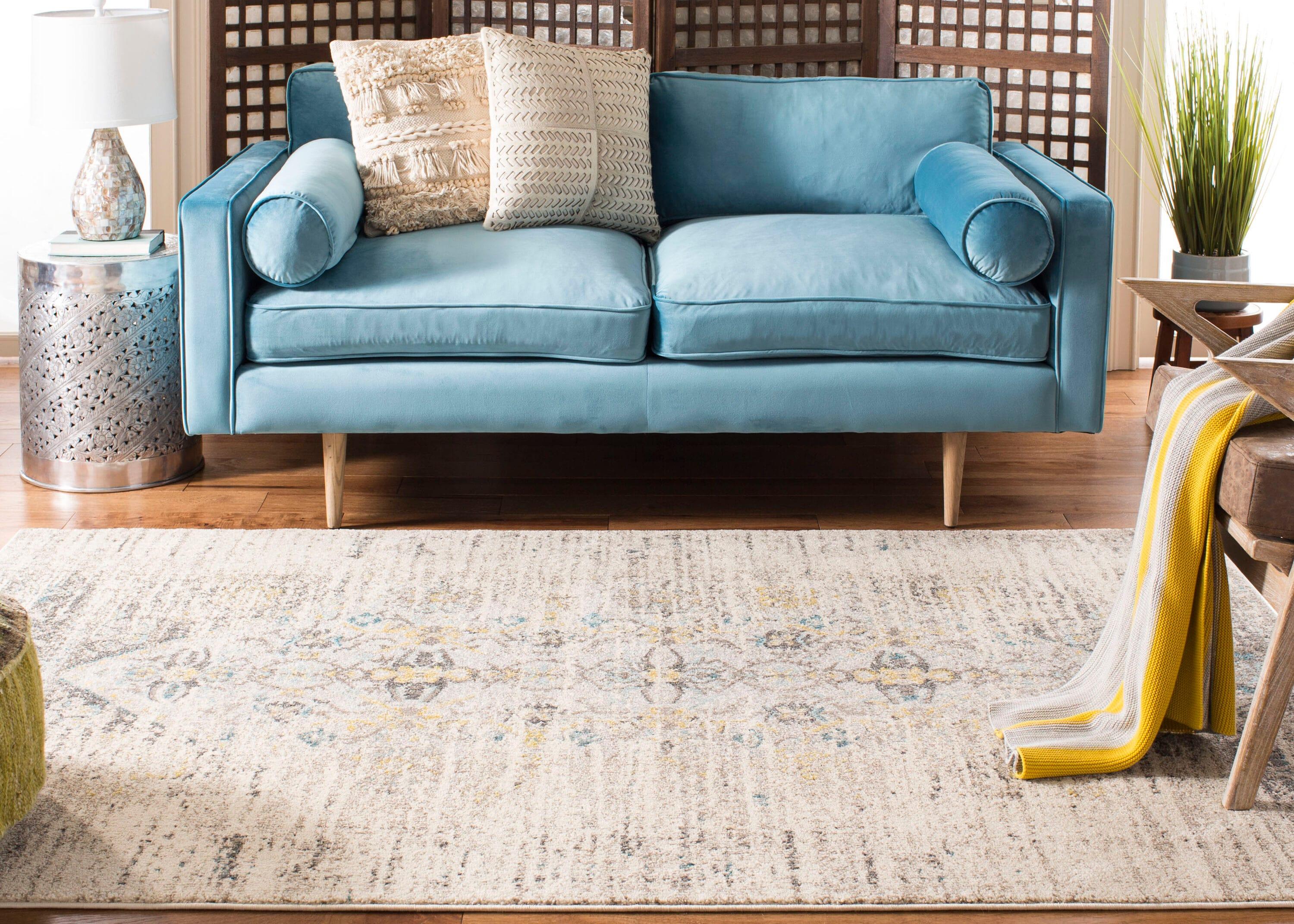 Monaco MNC209 Power Loomed Indoor Area Rug - Grey/Multi - 5'1"x7'7" - Safavieh.