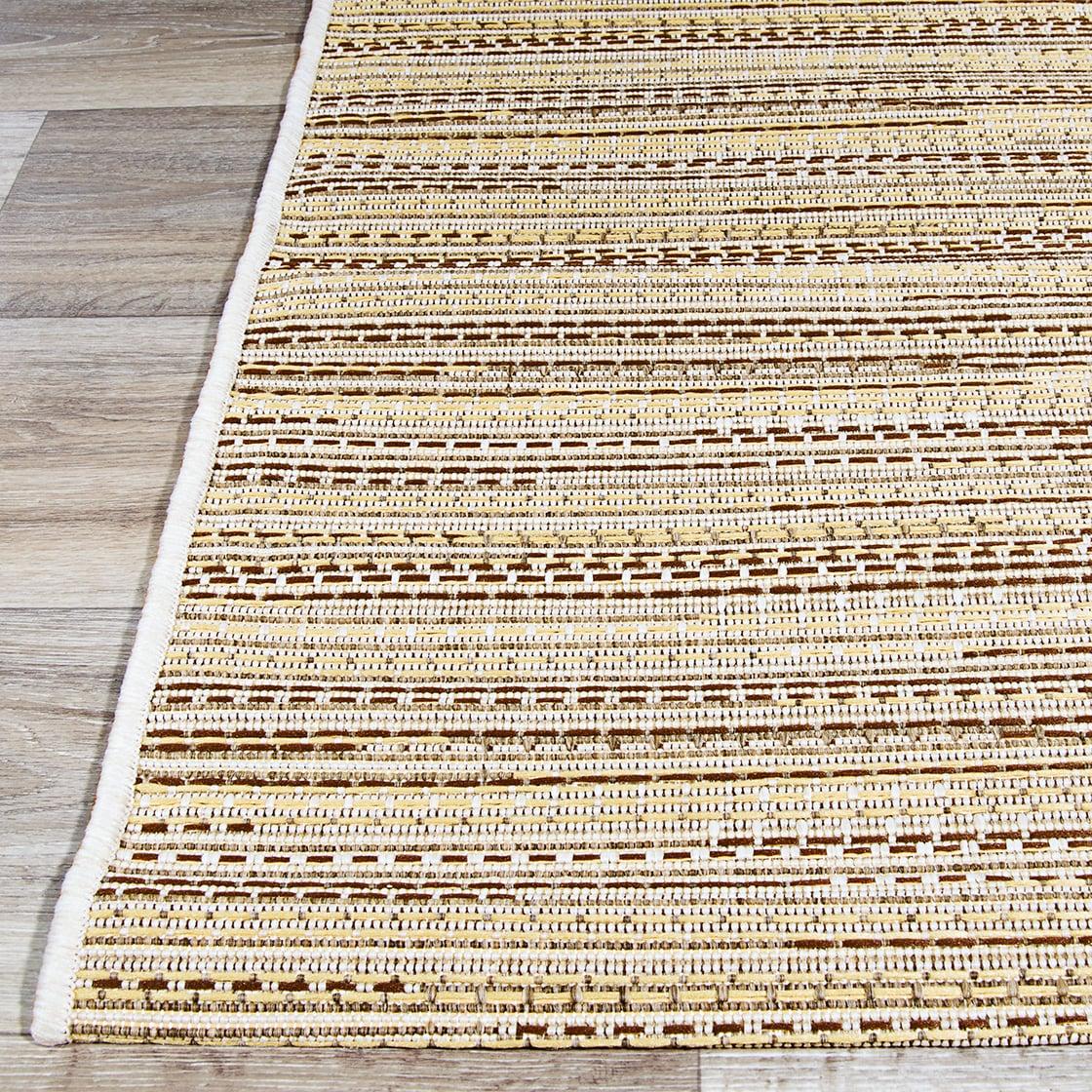 Couristan Monaco Larvotto Indoor / Outdoor Area Rug, Sand-Multi, 3'9" x 5'5"