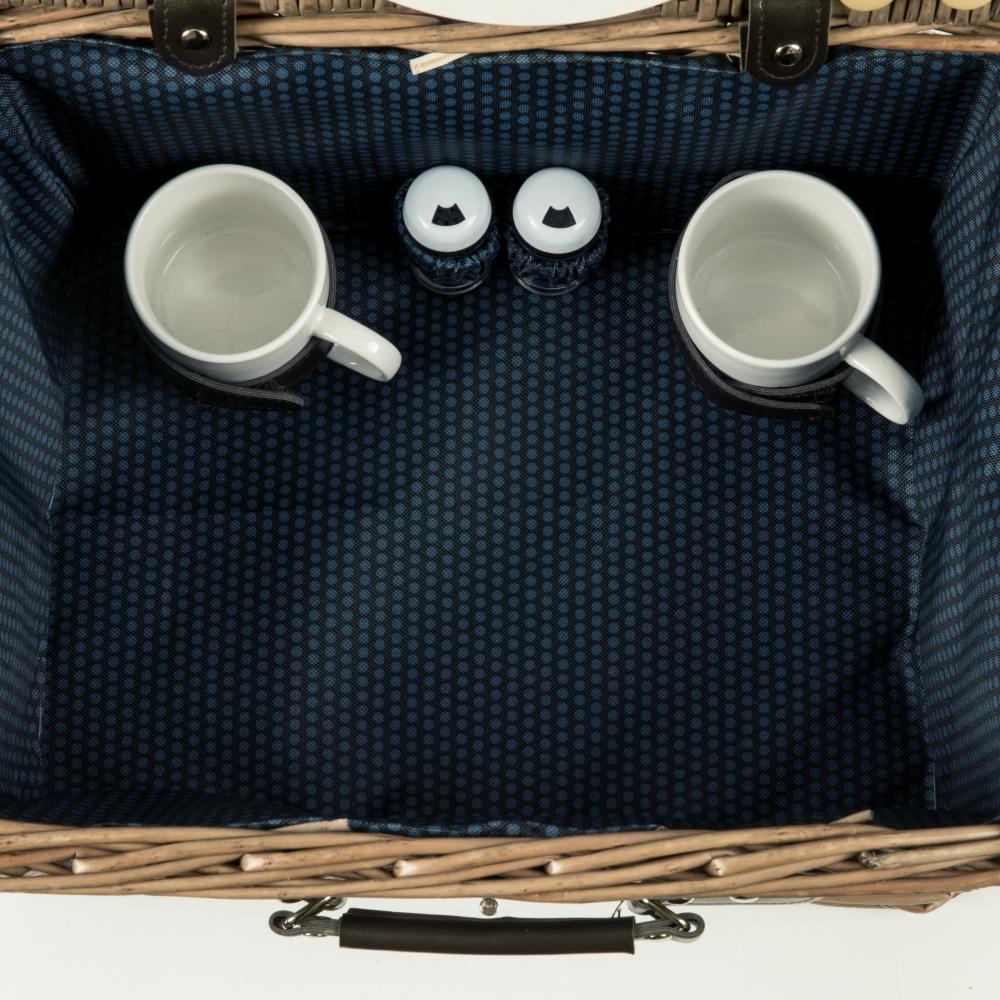 Picnic Time Catalina Wicker Picnic Basket with Picnic