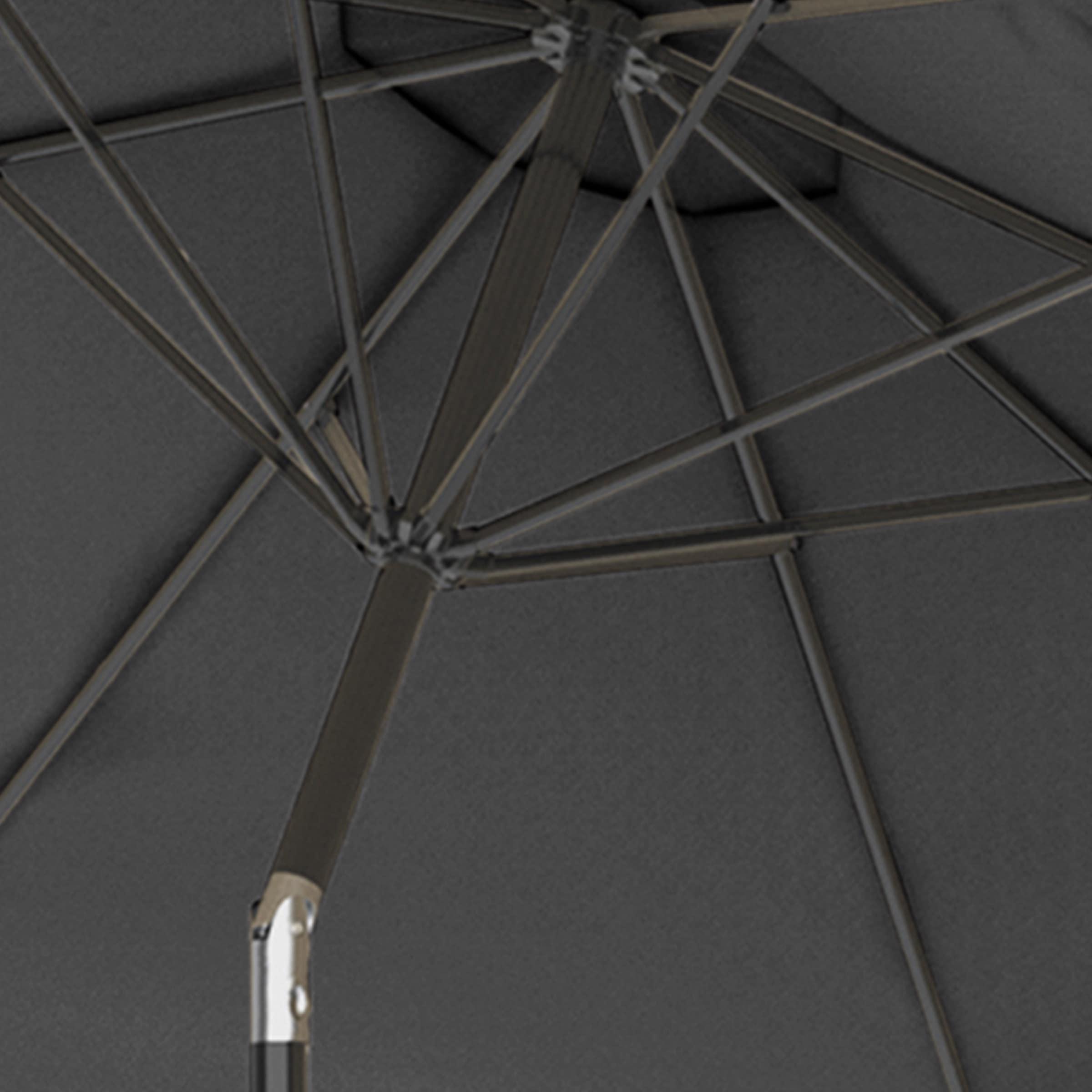 Pure Garden 10' Octagon Outdoor Patio Market Umbrella: Wind-Resistant, Auto-Tilt, Crank Lift, Steel Frame