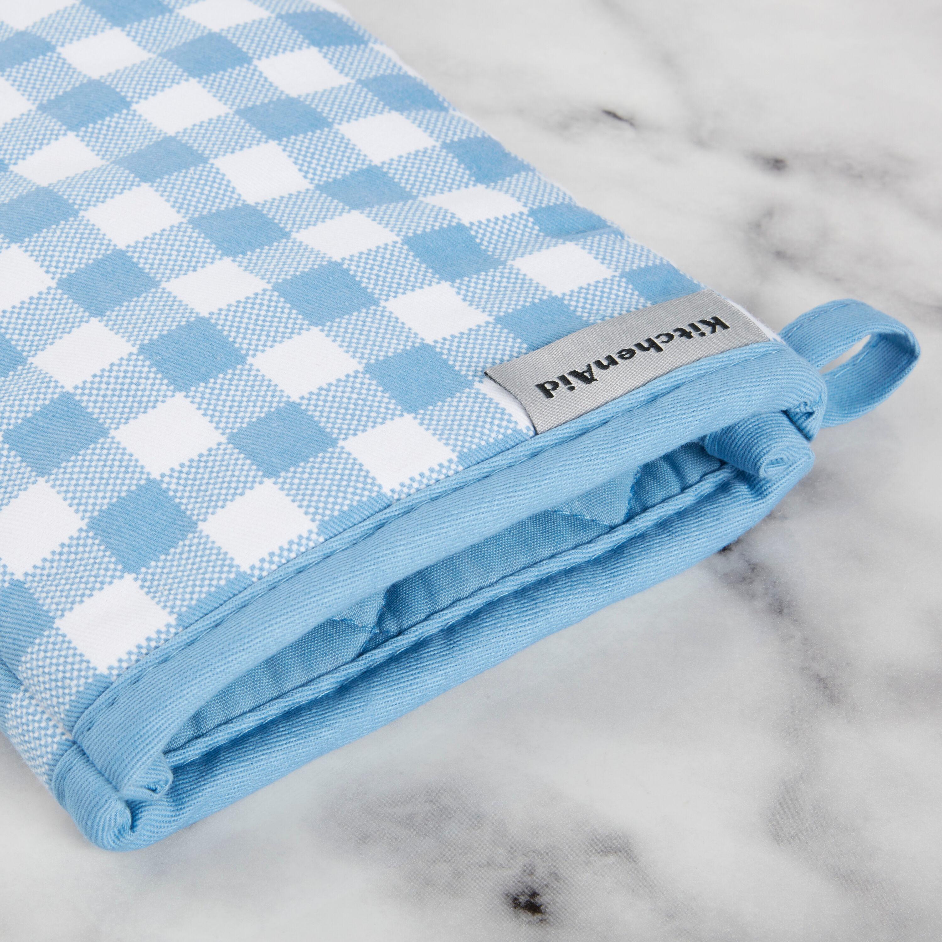 KitchenAid Gingham Oven Mitt 2-Pack Set, 7" x 13" (Set of 2)