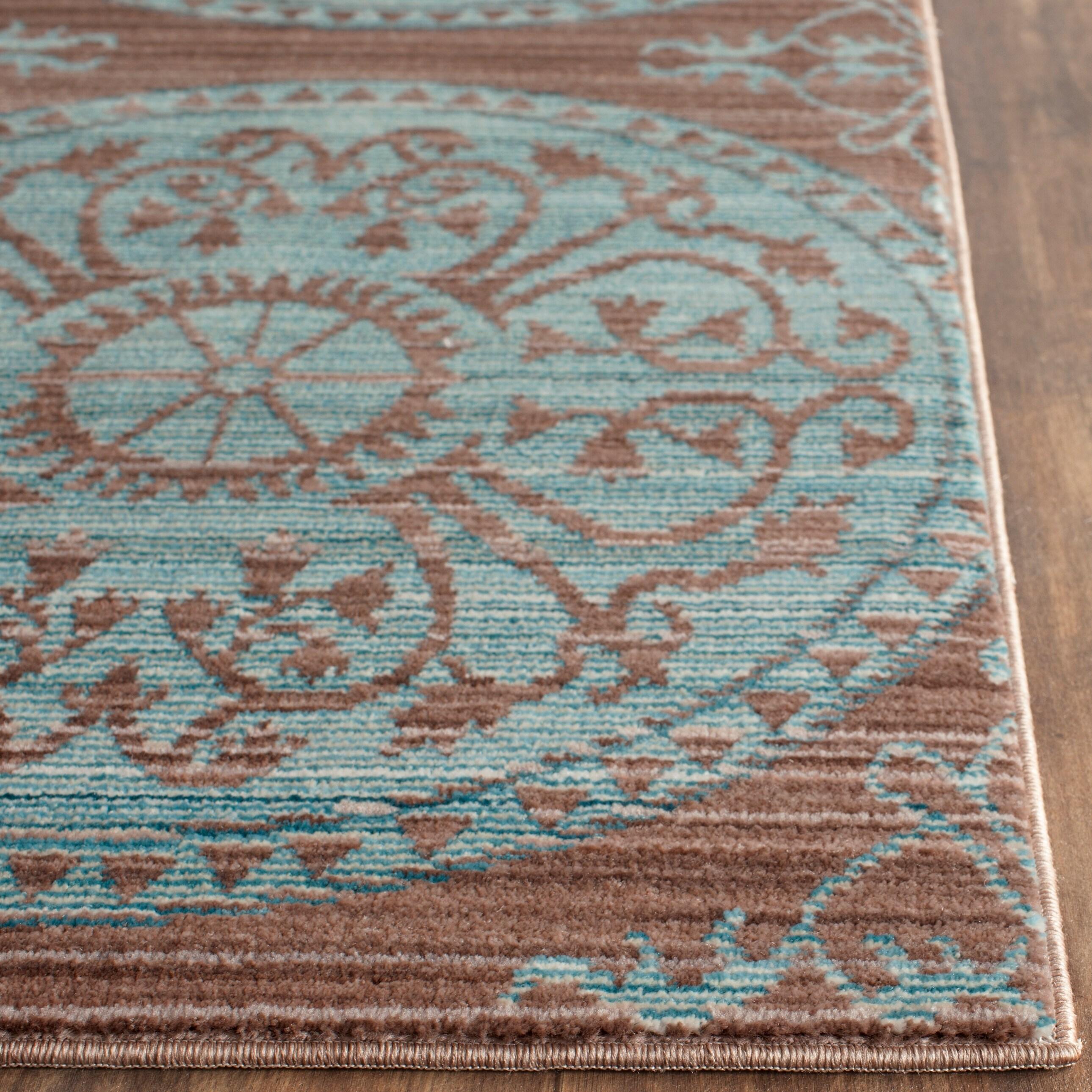 Valencia VAL214 Power Loomed Indoor Accent Rug - Brown/Alpine - 3'x5' - Safavieh