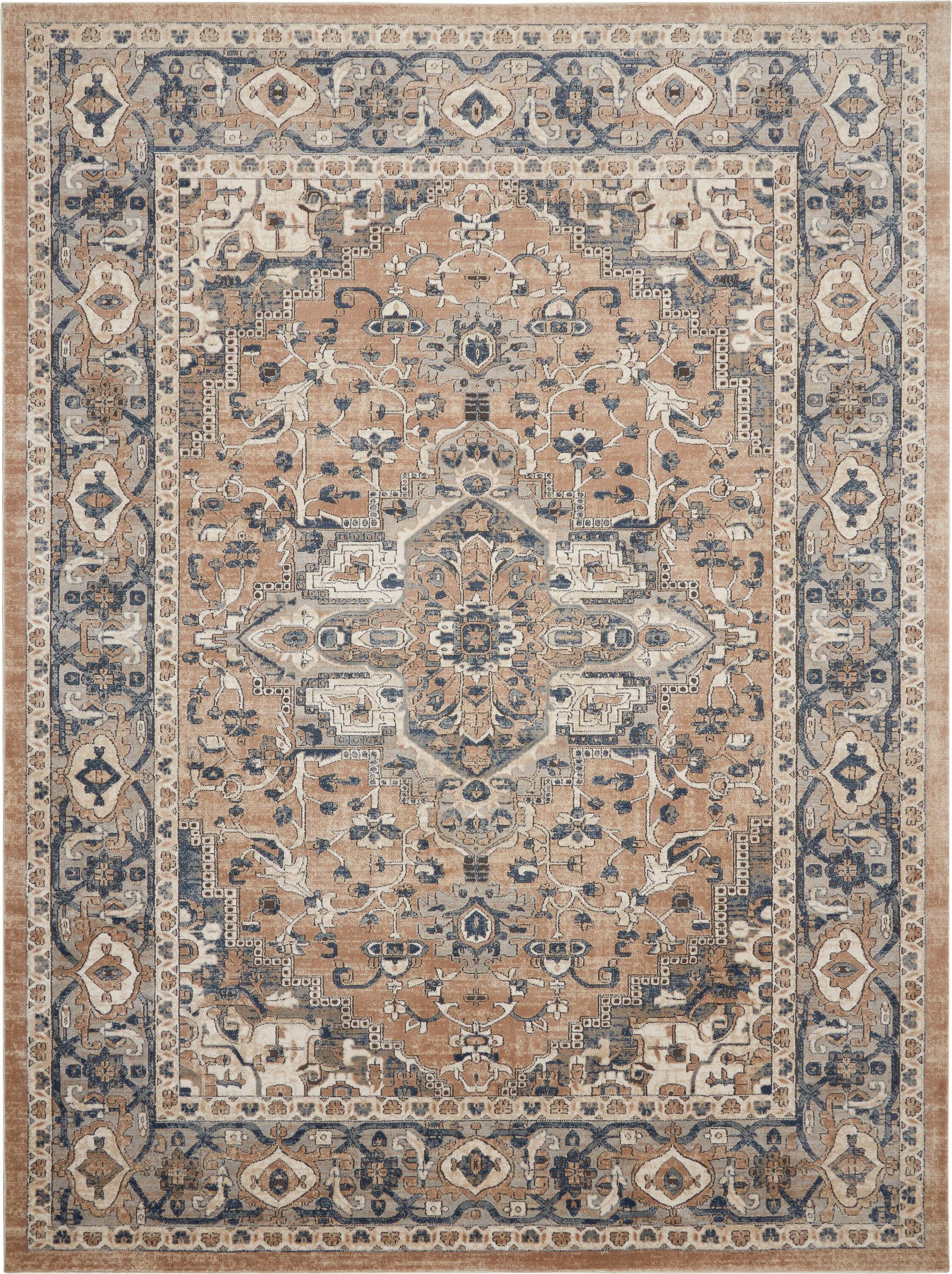 Nourison Concerto Center Medallion Indoor Rug Beige Grey 7'10" x 9'10"
