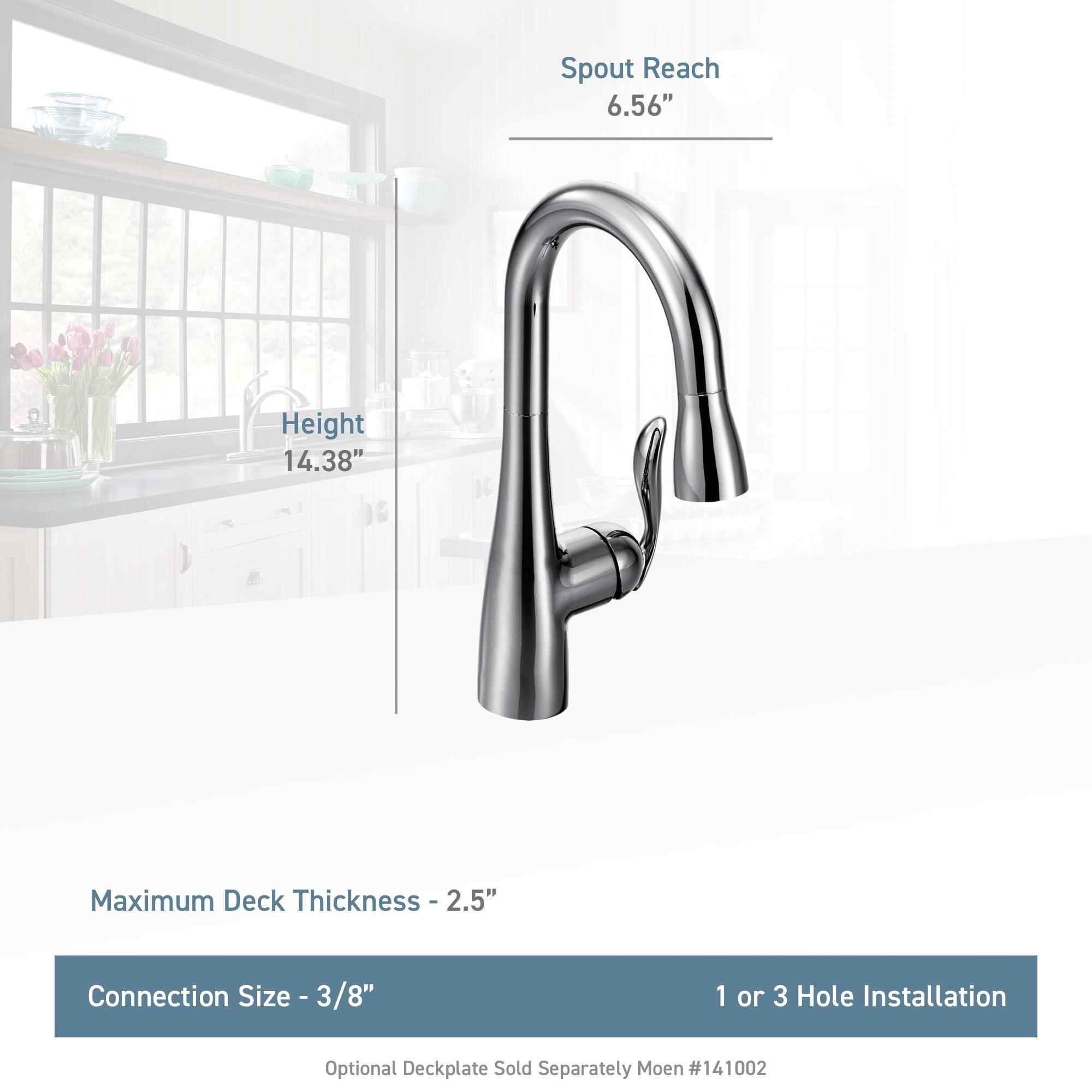 Moen Arbor One Handle High Arc Pulldown Bar Faucet with Reflex Technology