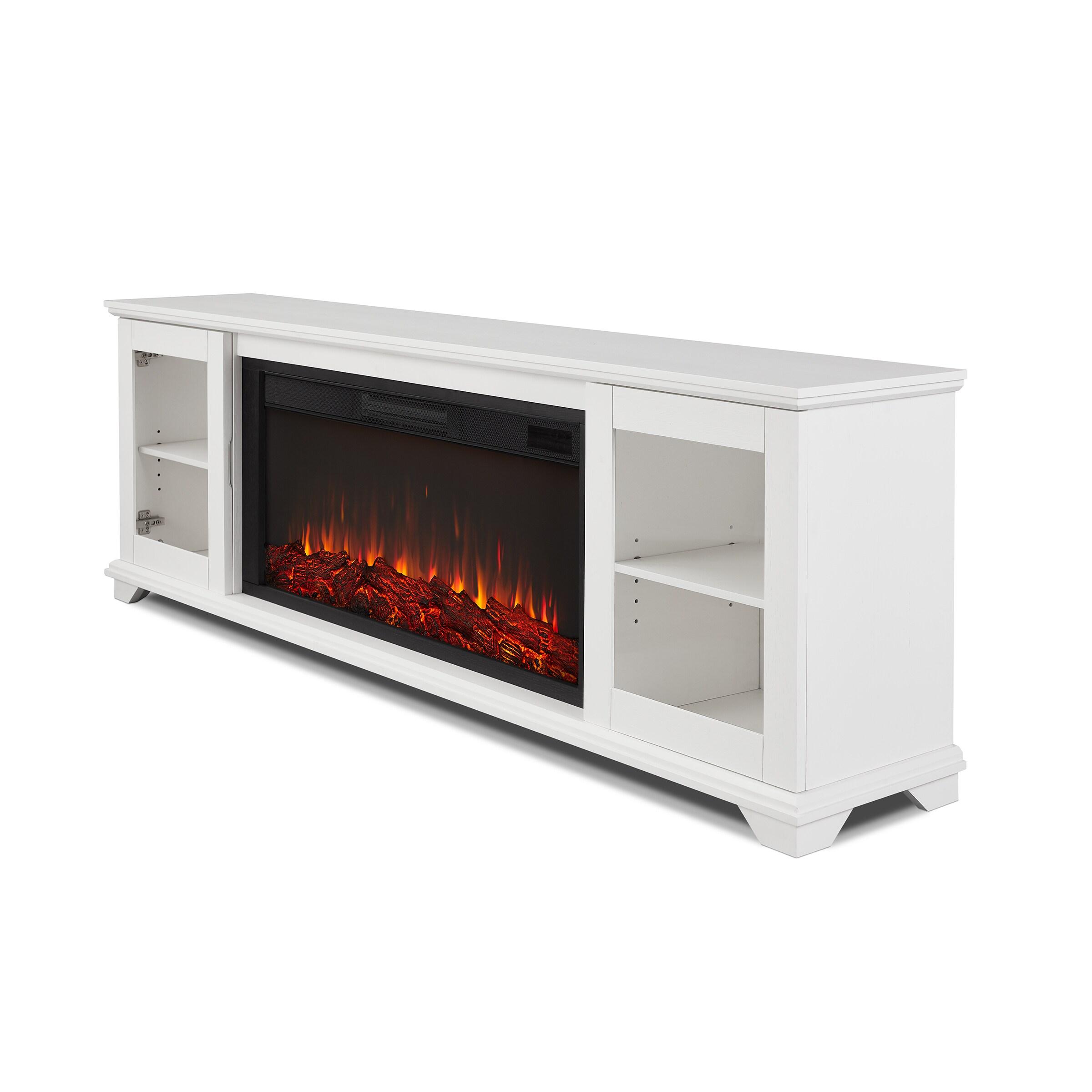 Benjamin 81" Landscape TV Stand with Electric Fireplace by Real Flame