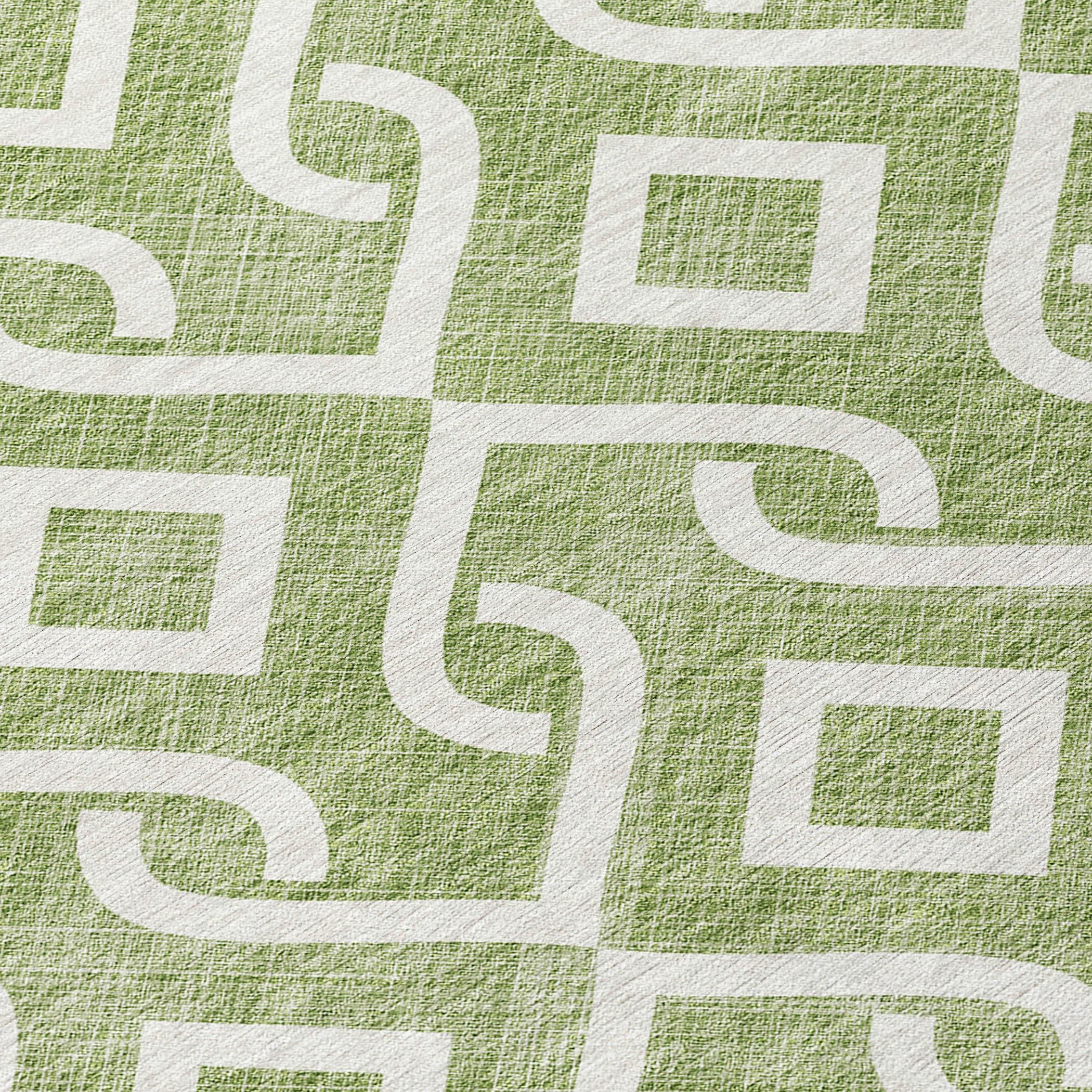 Addison Rugs Chantille ACN621 Green 8' x 10' Indoor Outdoor Area Rug, Easy Clean, Machine Washable, Non Shedding, Bedroom, Living Room, Dining Room, Kitchen, Patio Rug