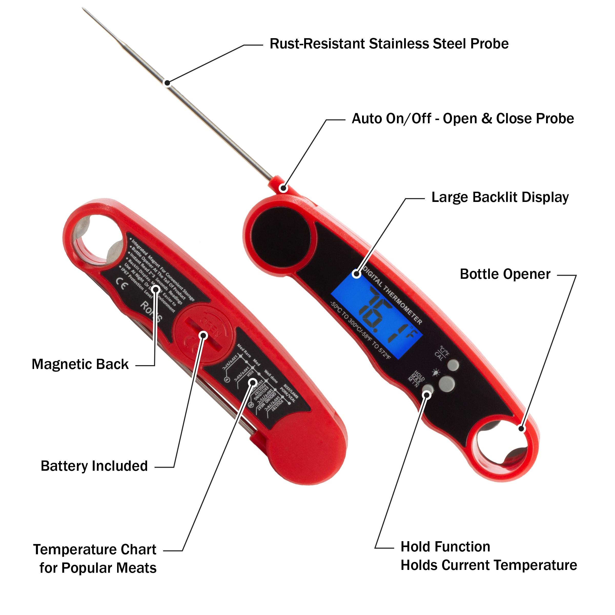 Classic Cuisine Classic Cuisine Water-Resistant Instant Read Digital Food Thermometer