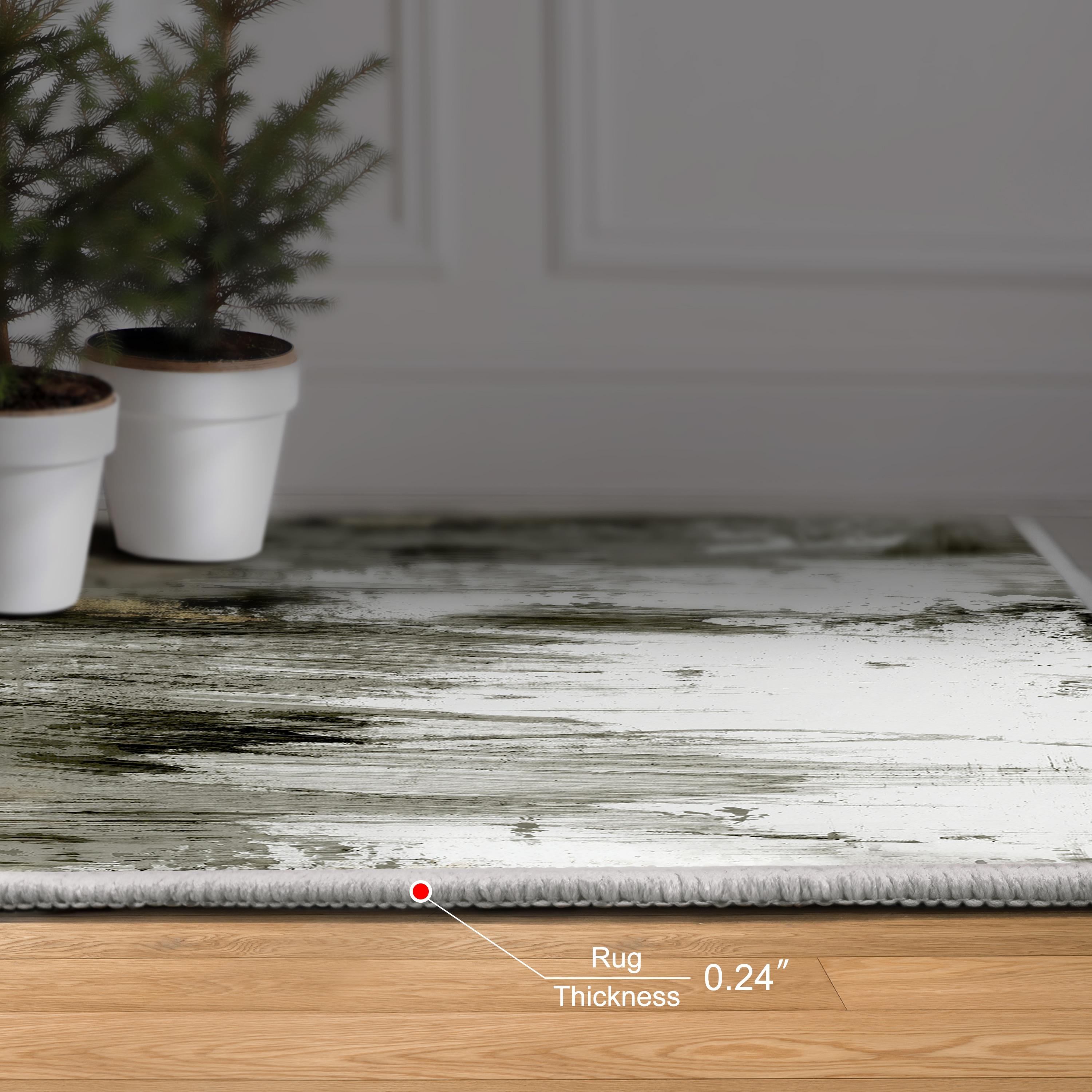 Empire Art Direct Modern City Scape Reflection II Washable Area Rug, Heavenly Softness with Non-Slipping Backing