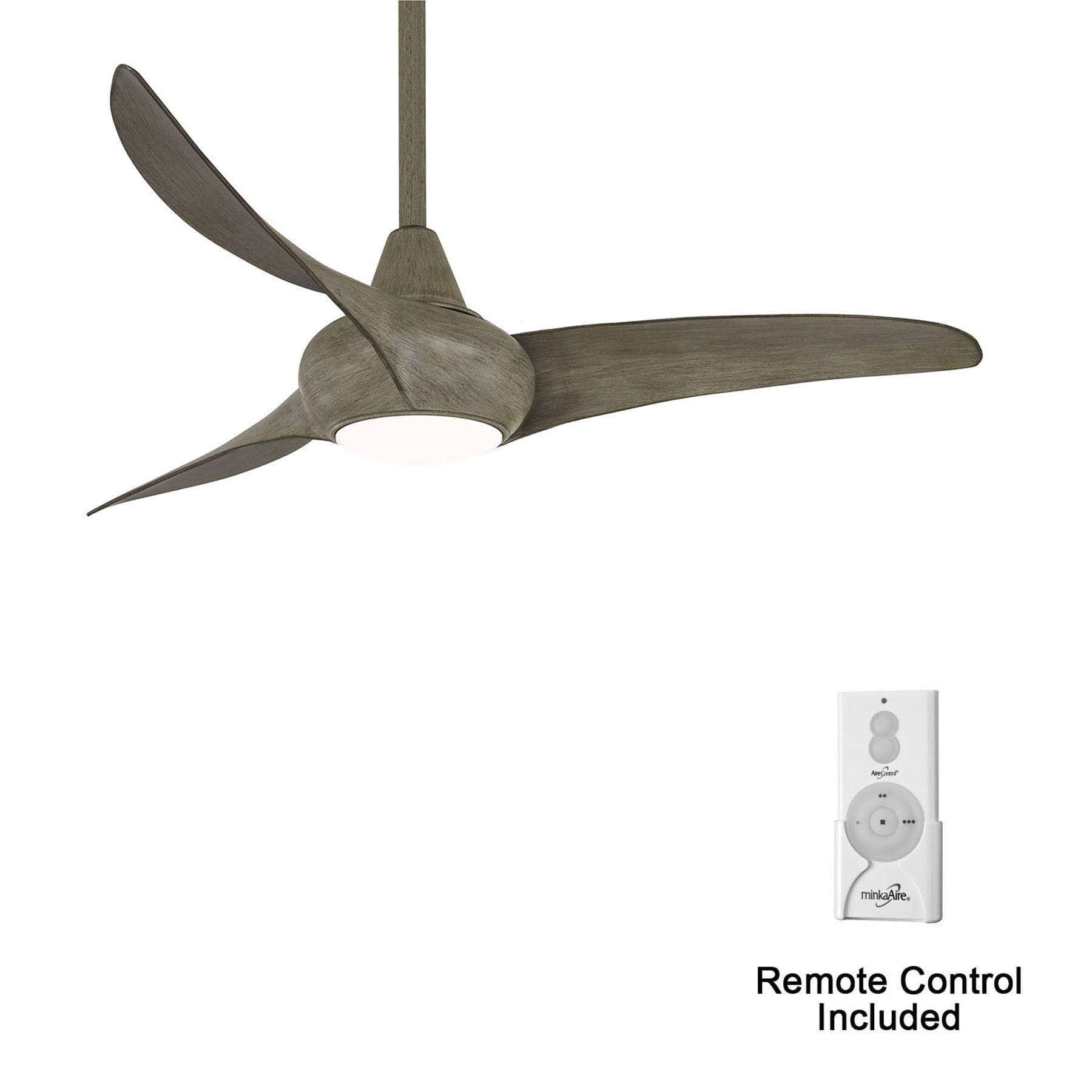 44" Minka Aire Light Wave Modern Driftwood LED Ceiling Fan with Remote