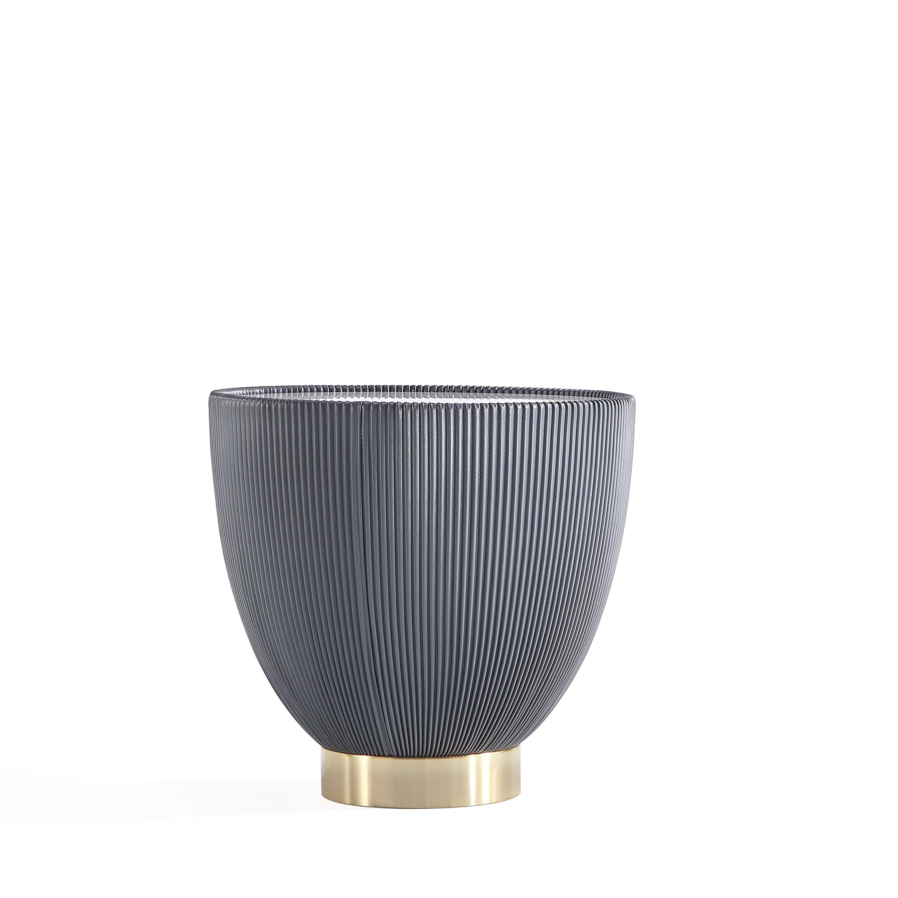 Manhattan Comfort Set of 2 Anderson Leatherette End Tables: Gold Metal Finish, No Assembly Required