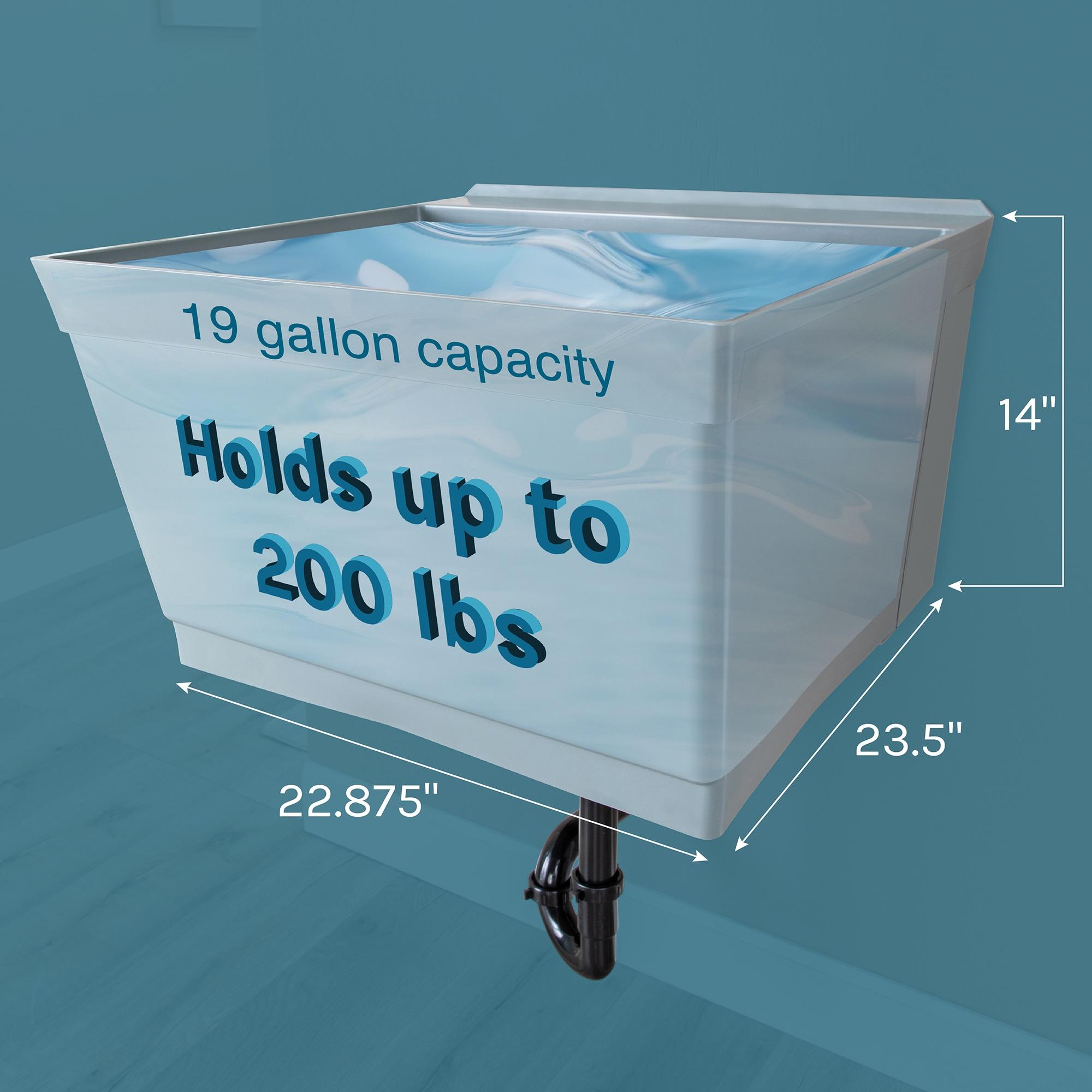 23" L x 24" W Wall Mount Laundry Sink