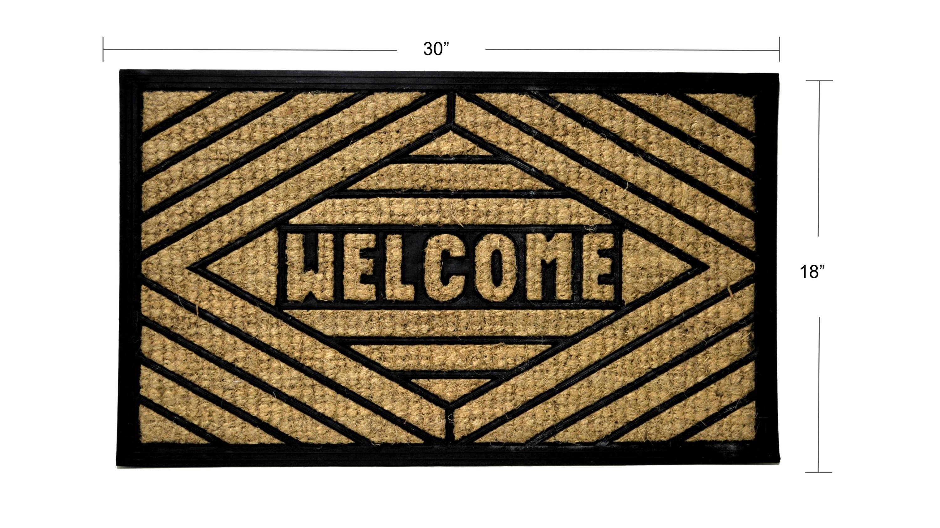 Eco-Friendly Coir and Recycled Rubber Outdoor Welcome Mat