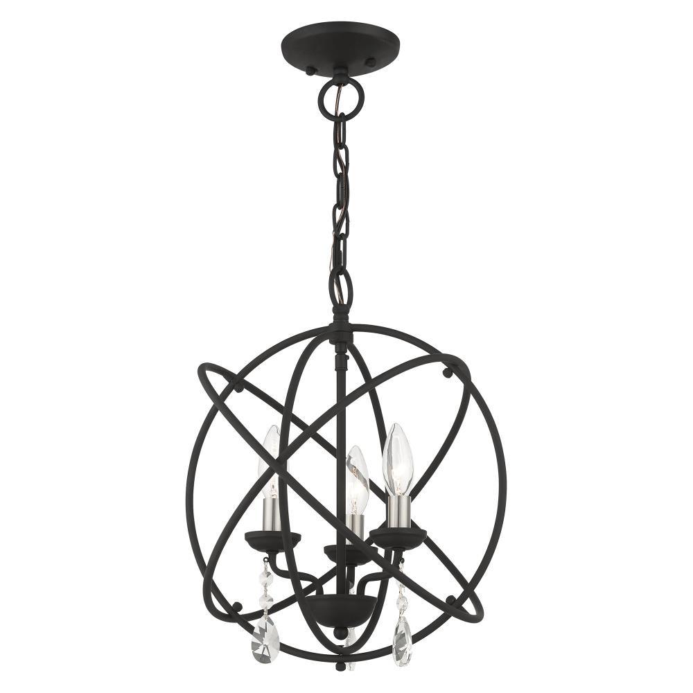 Livex Lighting Aria 3 - Light Chandelier in  Black