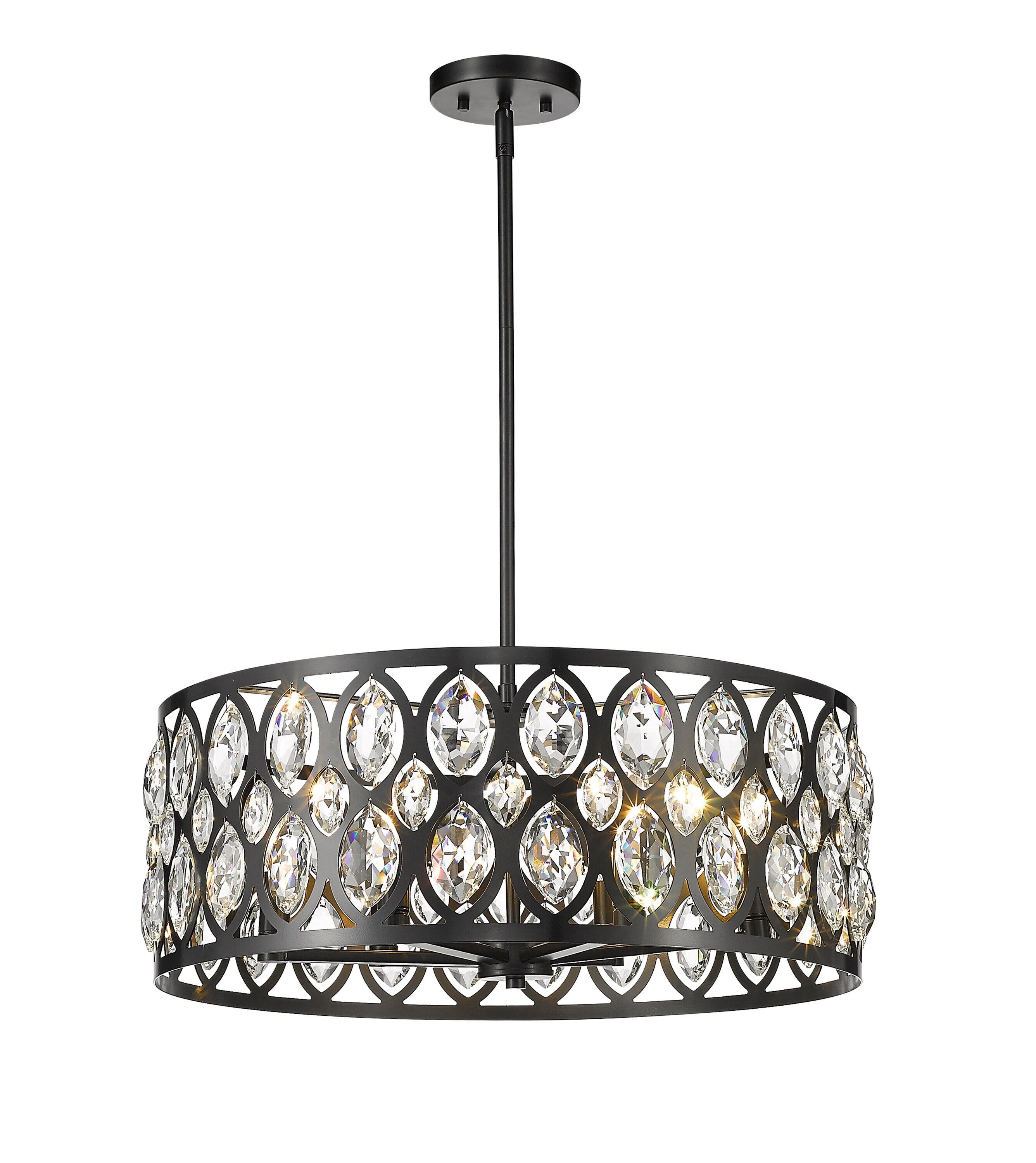 Z-Lite Dealey 6 - Light Chandelier in  Matte Black
