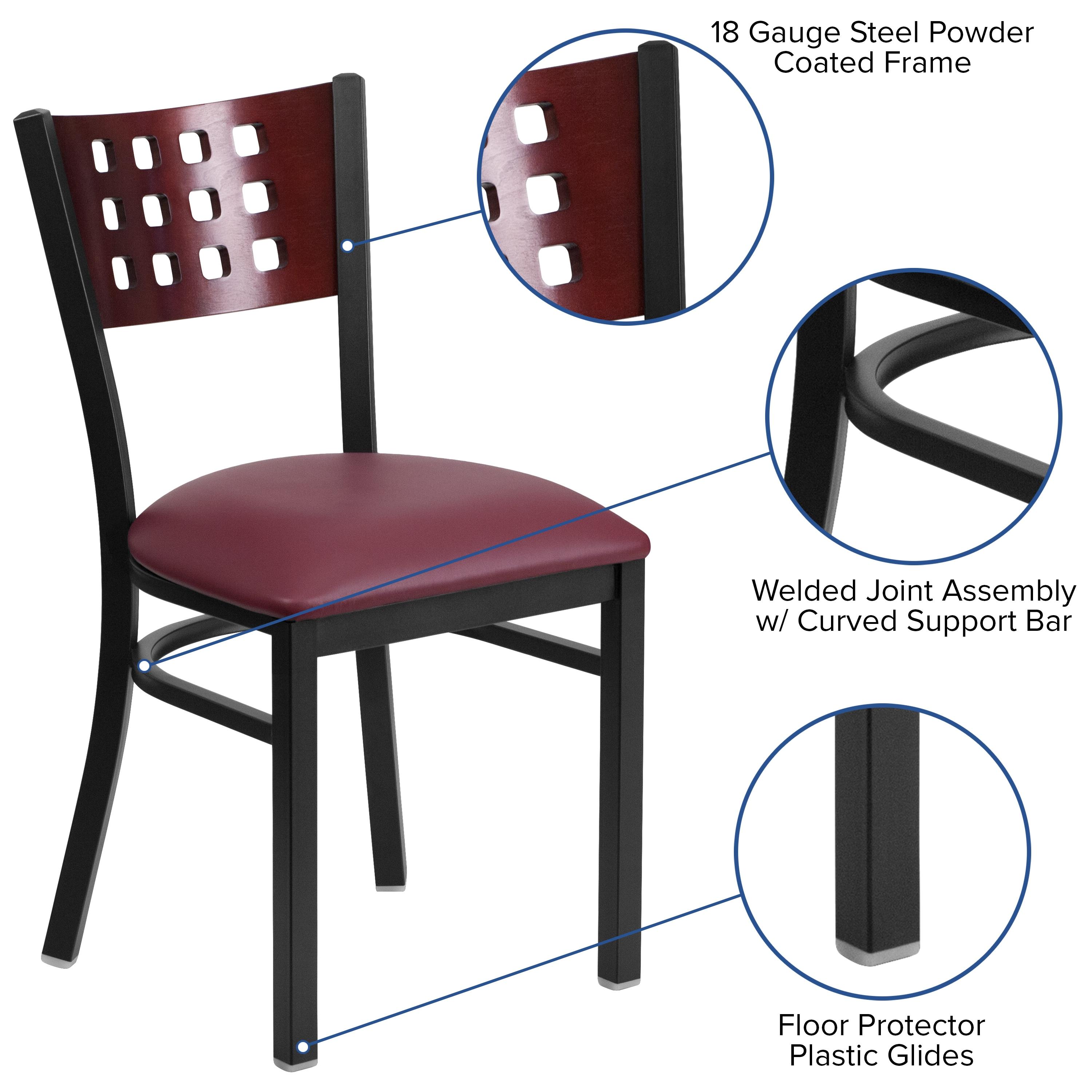 Elea Modern Solid Back Side Upholstered Dining Chair