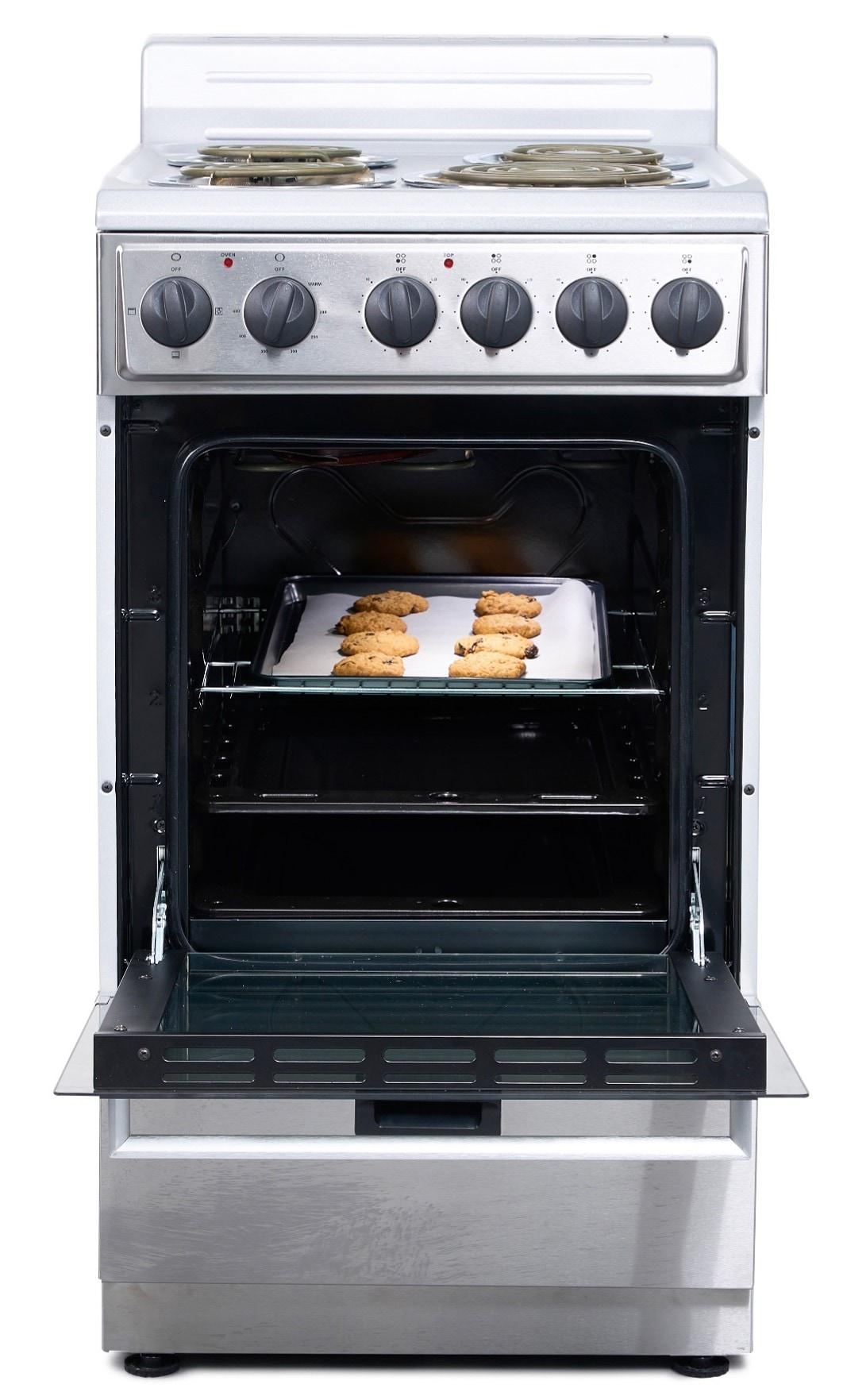 Premium Levella 24" Freestanding Electric Range with 4 Burners and 2.6 Cu. Ft. Oven Capacity