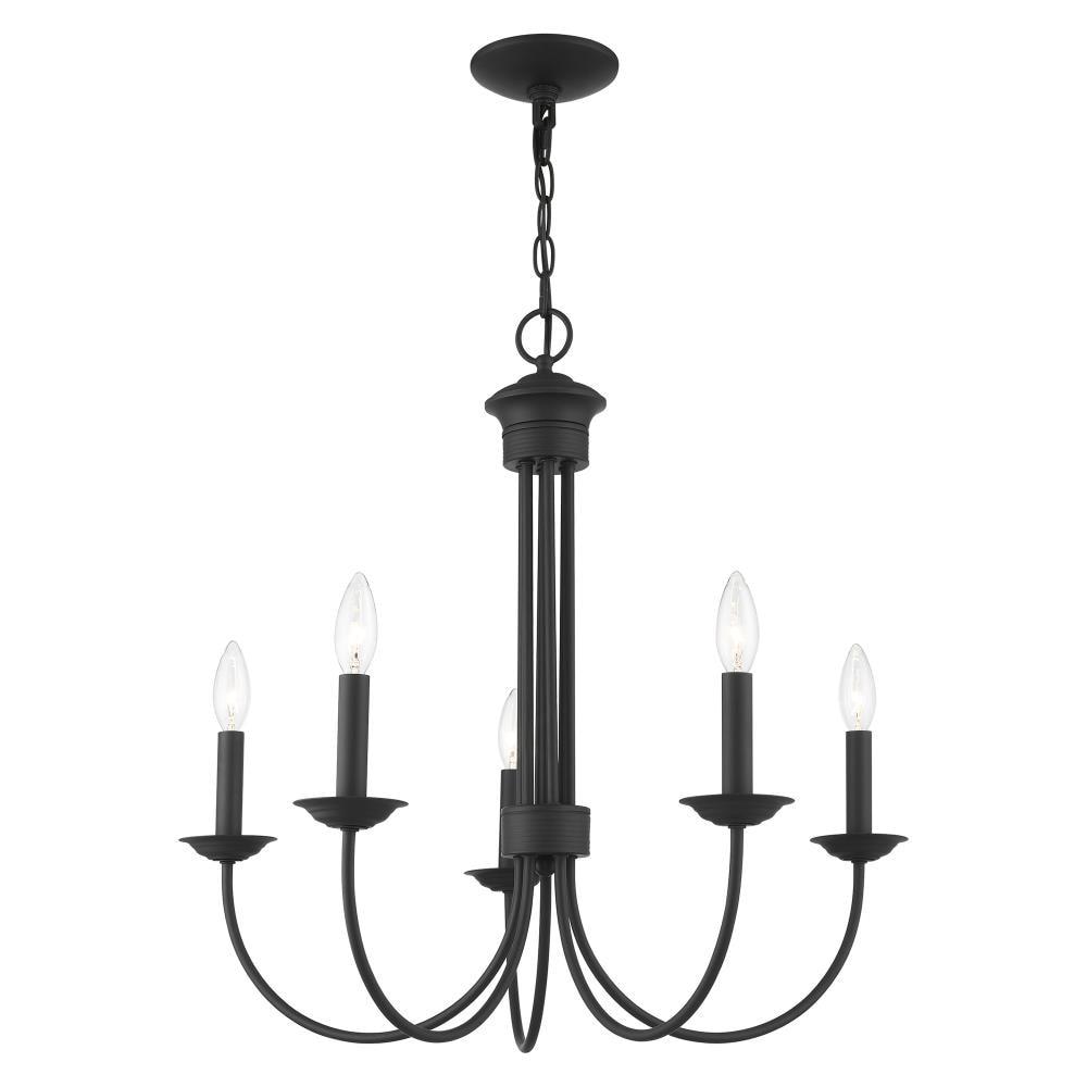 Livex Lighting Estate 5 - Light Chandelier in  Black