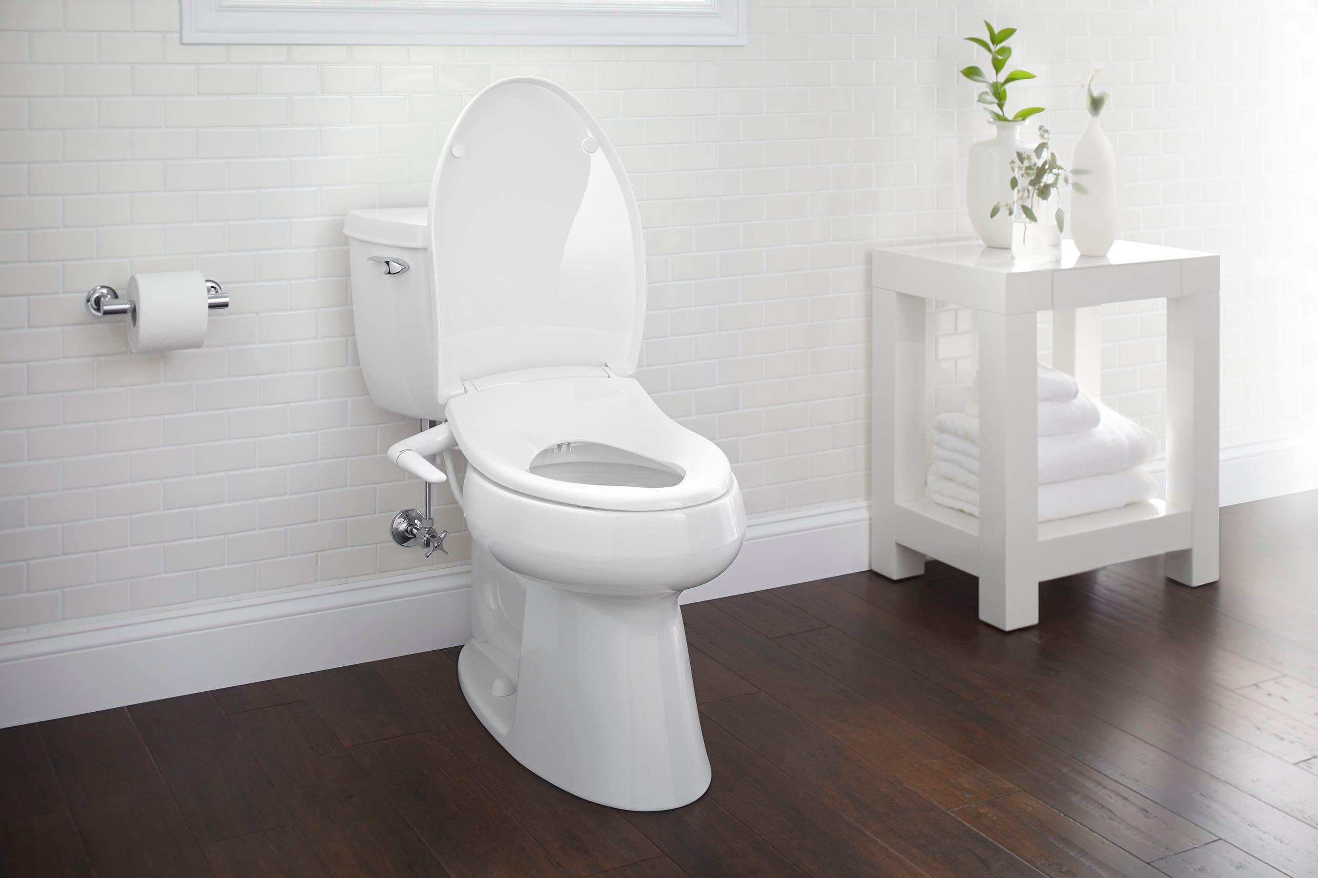PureWash M250 Elongated Bidet Toliet Seat, Manual Non-Electric Bidets for Existing Toilets