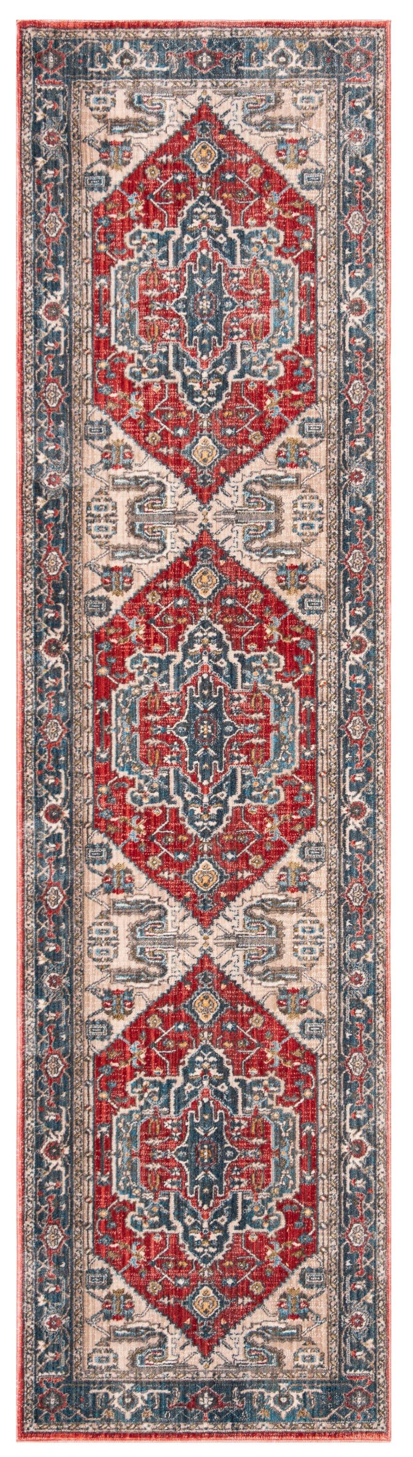 Vintage Persian VTP477 Power Loomed Runner Rug - Red/Blue - 2'2"x8' - Safavieh.