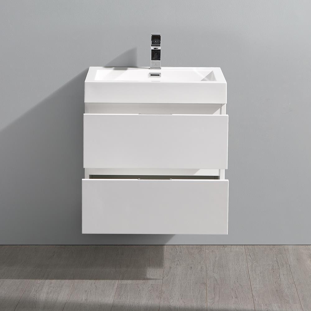 Valencia 24" Wall Mount Single Sink Bathroom Vanity with Top and Sink (Faucet Not Included)